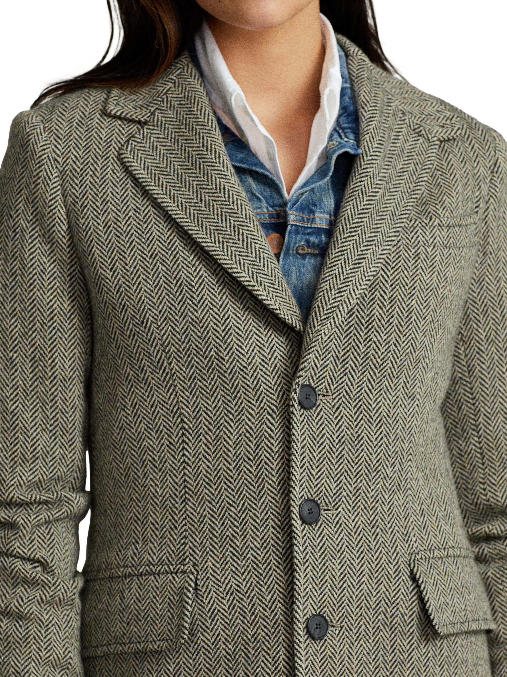 【Her lip to】Herringbone Wool-Blend Coat Herringbone Wool-Blend Classic Coat（チェスターコート）｜Her