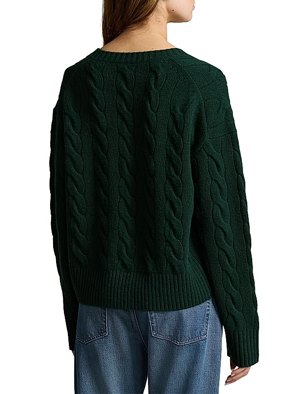 Shop Polo Ralph Lauren Wool-Cashmere Cable-Knit V-Neck Shop Polo Ralph Lauren Wool-Cashmere Cable-Knit V-Neck