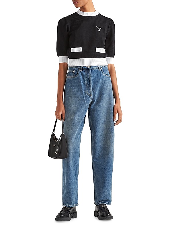 Shop Prada High-Waisted Denim Jeans | Saks Fifth Avenue Shop Prada High-Waisted Denim Jeans | Saks Fifth Avenue