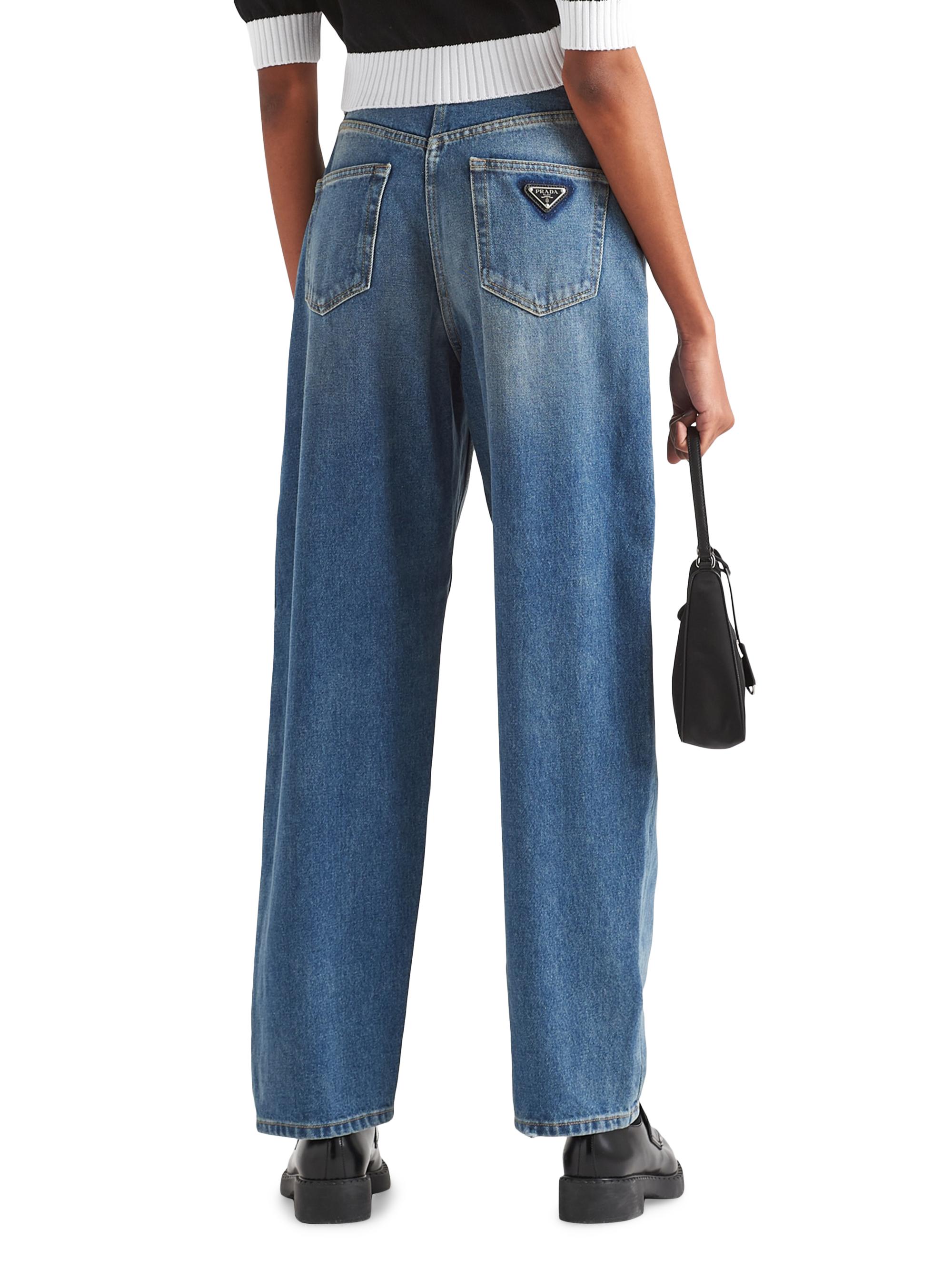 Prada High-Waisted Denim Jeans | Saks Fifth Avenue