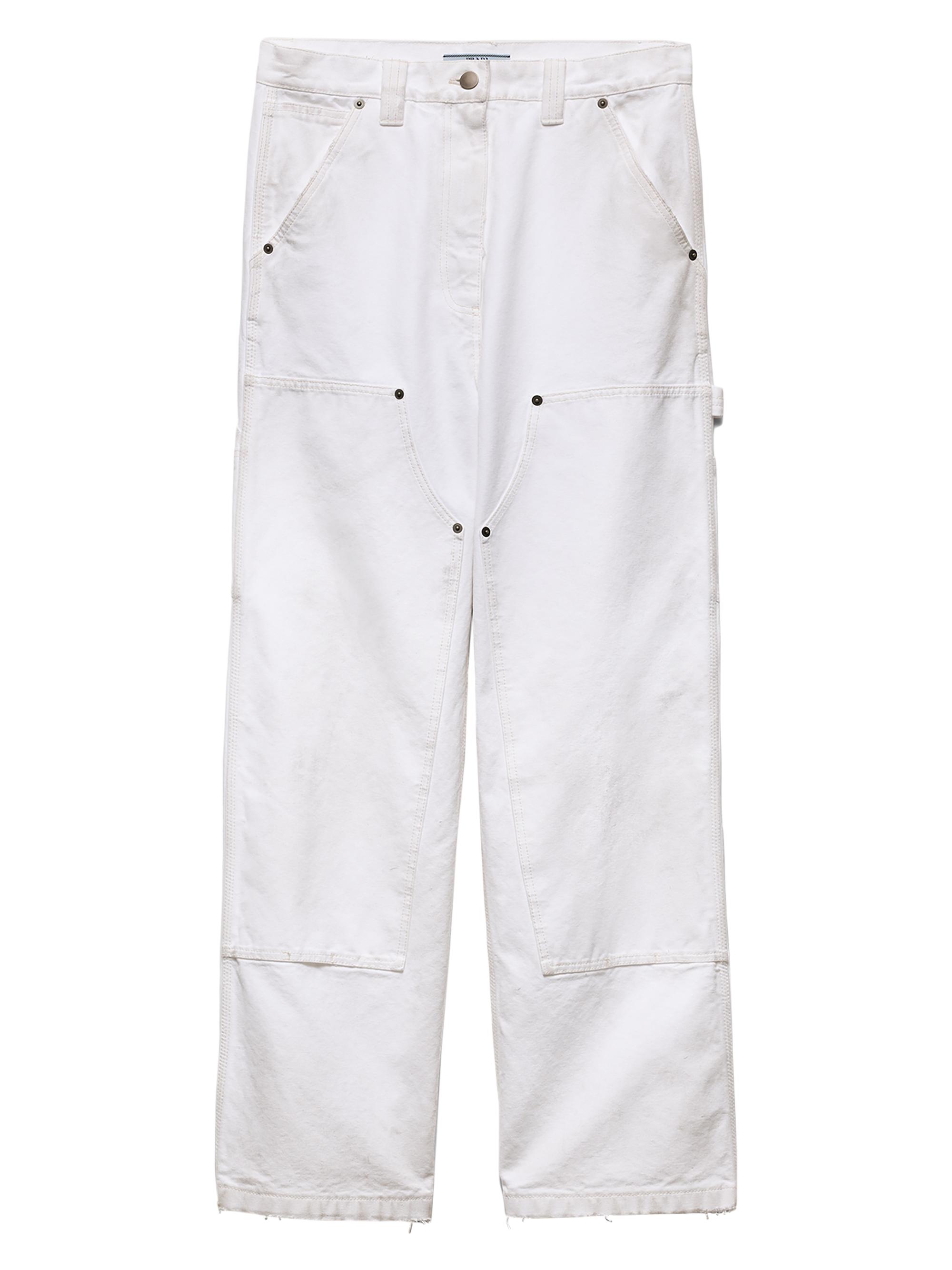 Prada Women's Old Canvas Pants - White