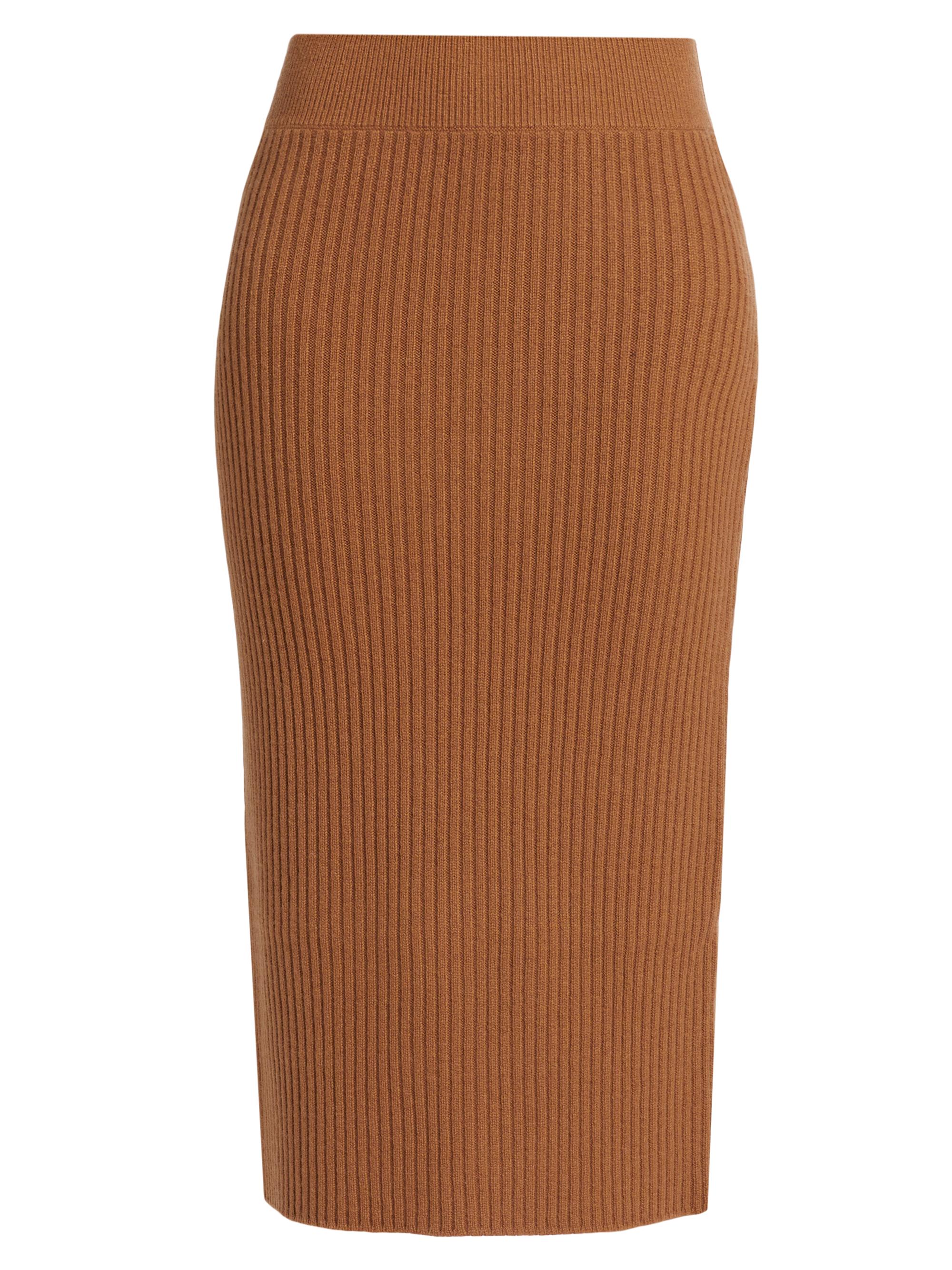Saks Fifth Avenue Women's Ribbed Cashmere Pencil Skirt - Macchiato