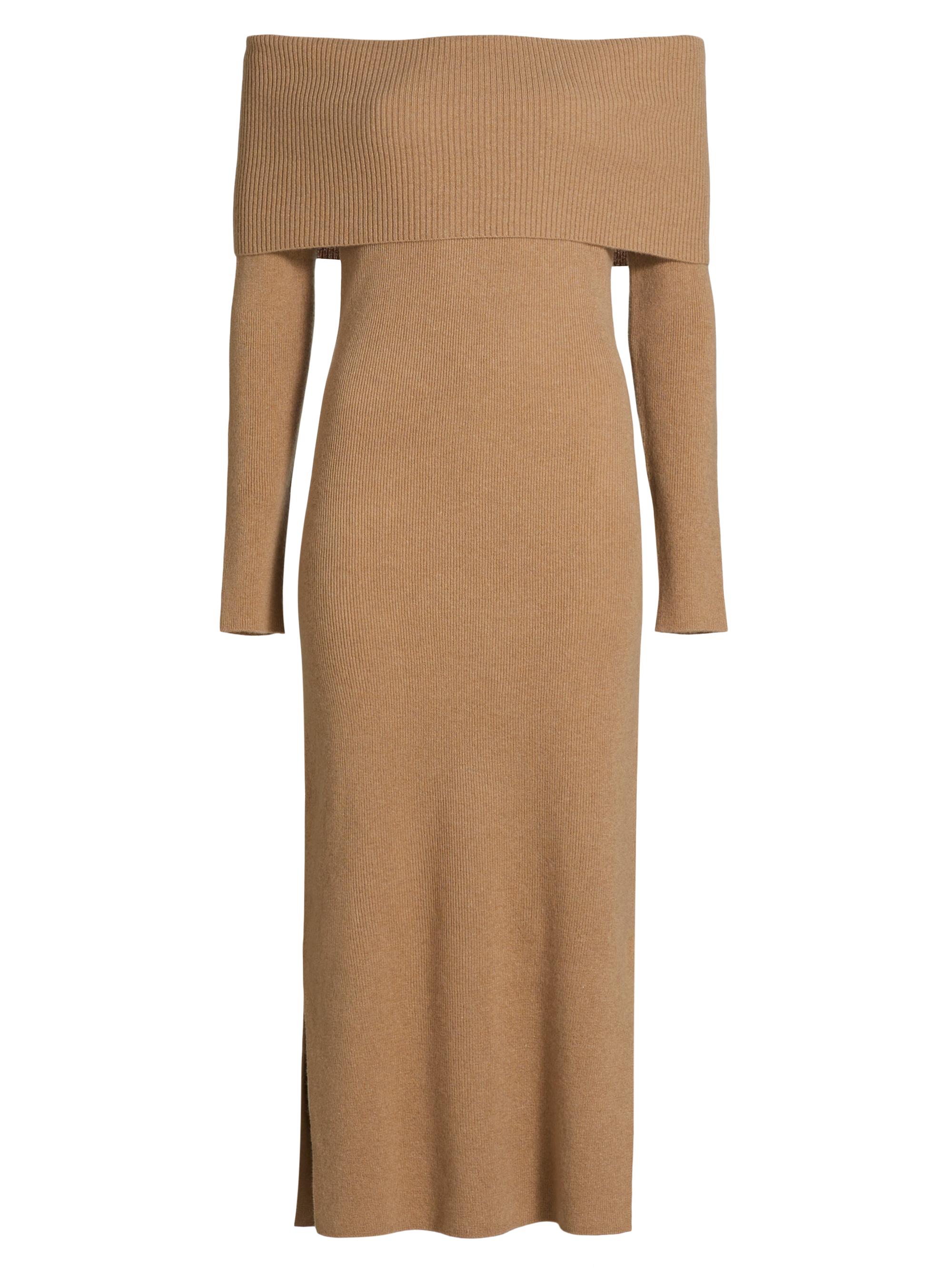 knit dress for woman Milasandra Pleated Knit Dress / Ivory | MESHKI