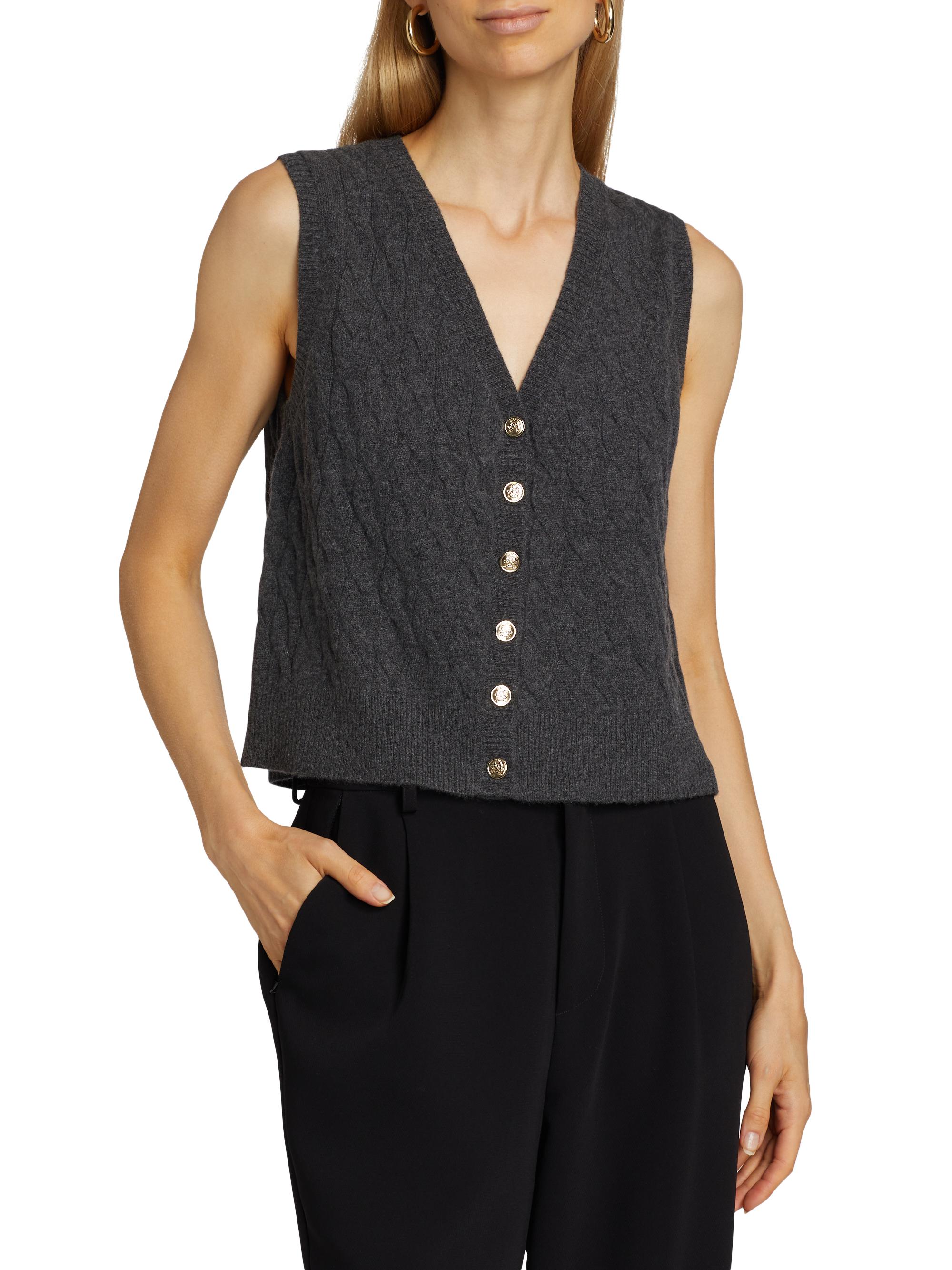 Saks Fifth Avenue Cable-Knit Cashmere Vest | Saks Fifth Avenue