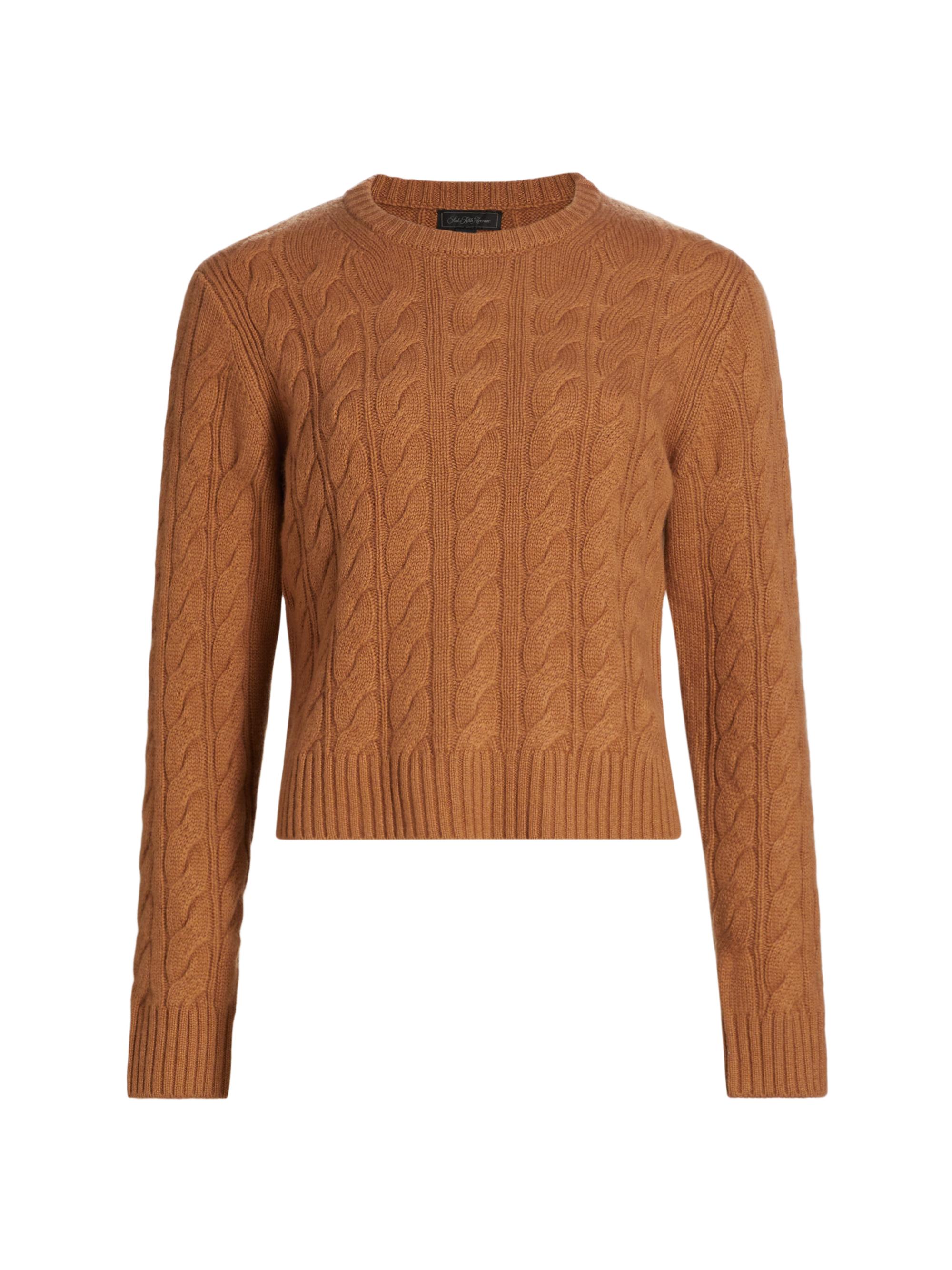 Saks Fifth Avenue Women's Cable-Knit Cashmere Pullover - Macchiato