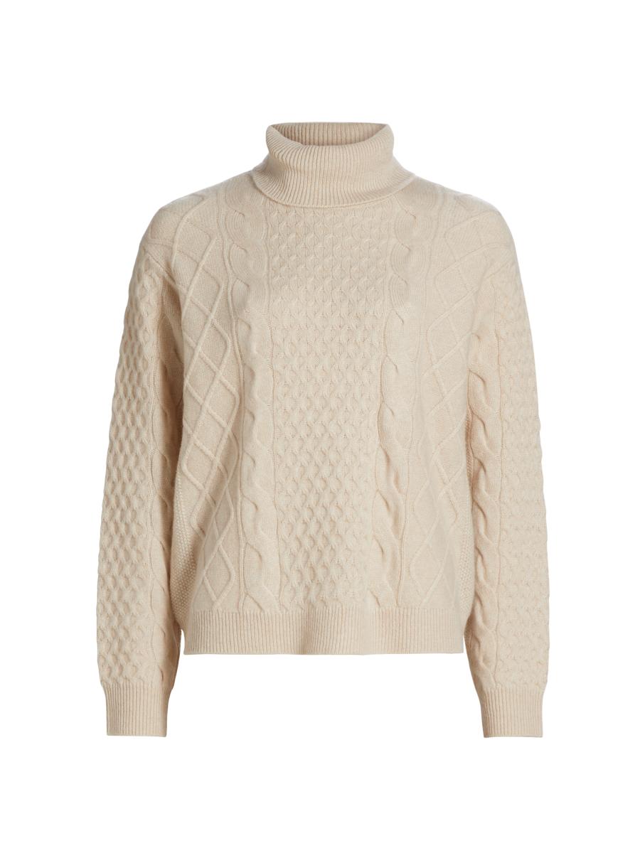 Saks Fifth Avenue COLLECTION Cashmere Cable-Knit Turtleneck