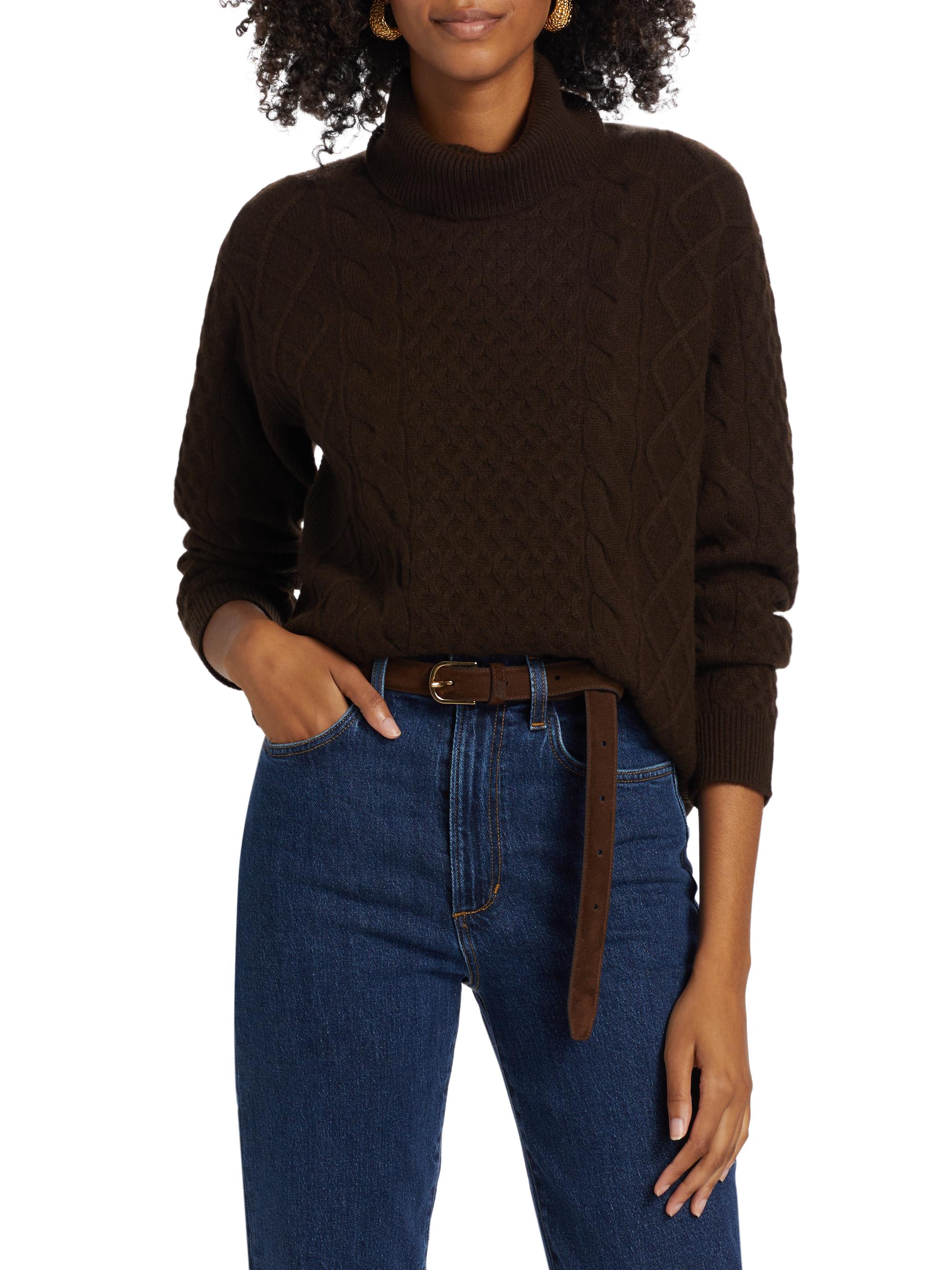 Saks Fifth Avenue COLLECTION Cashmere Cable-Knit Turtleneck
