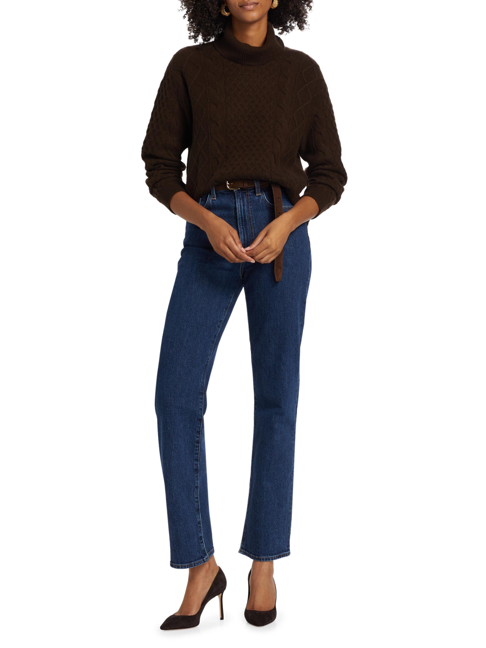 Saks Fifth Avenue COLLECTION Cashmere Cable-Knit Turtleneck