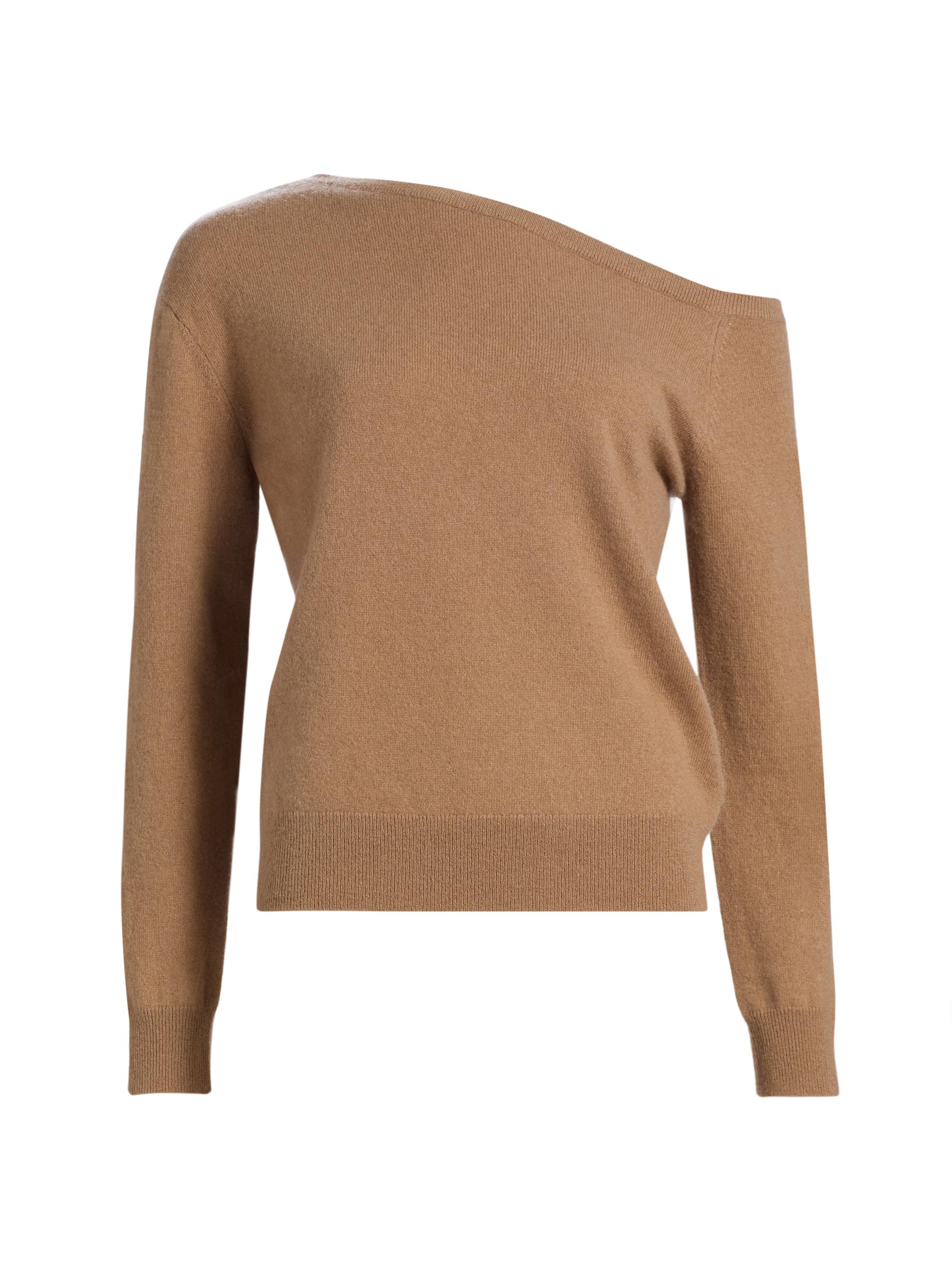 Saks Fifth Avenue Women's One-Shoulder Cashmere Sweater - Heritage Brown