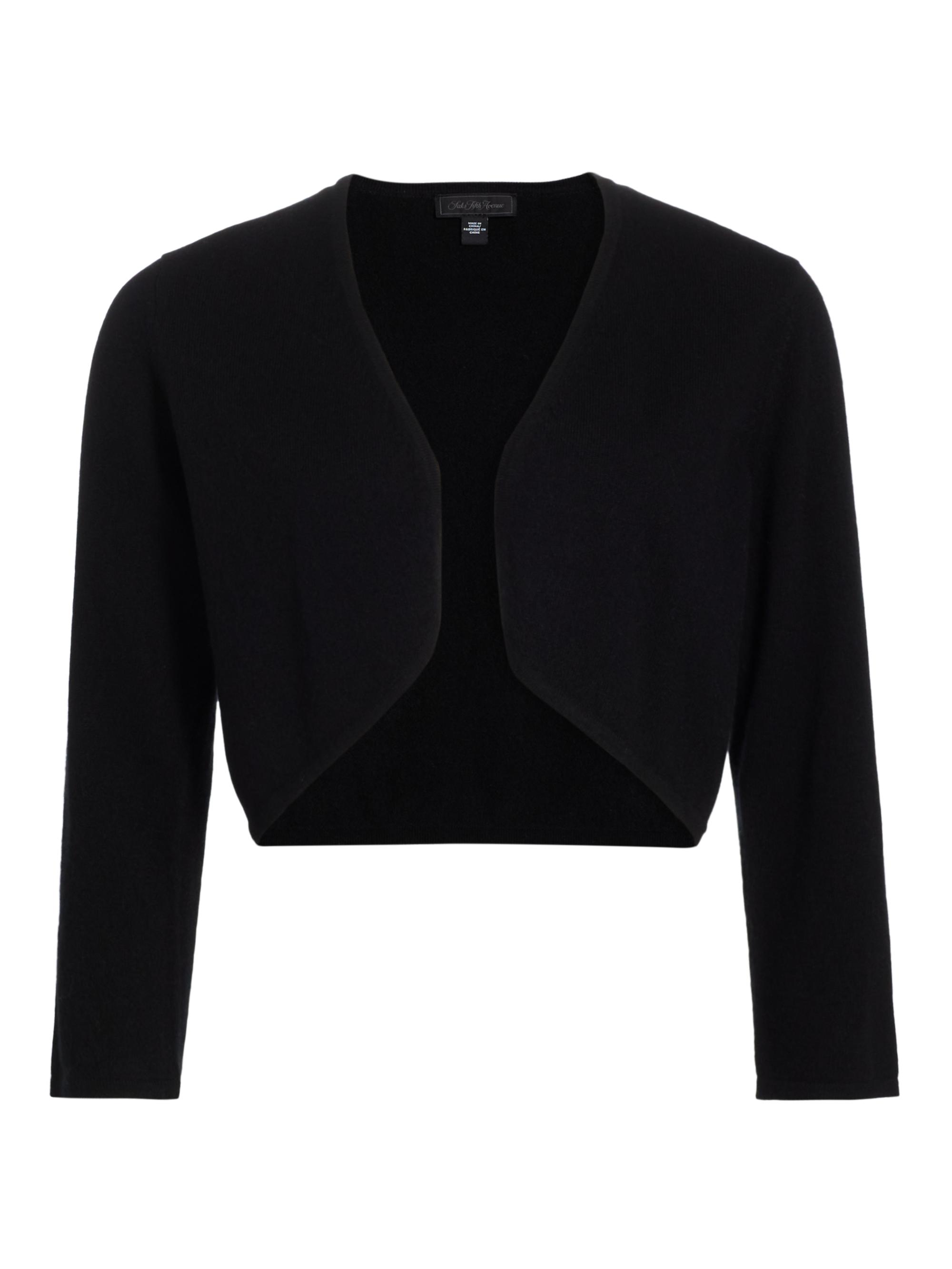 Saks Fifth Avenue COLLECTION Cashmere Cropped Open Bolero Cardigan