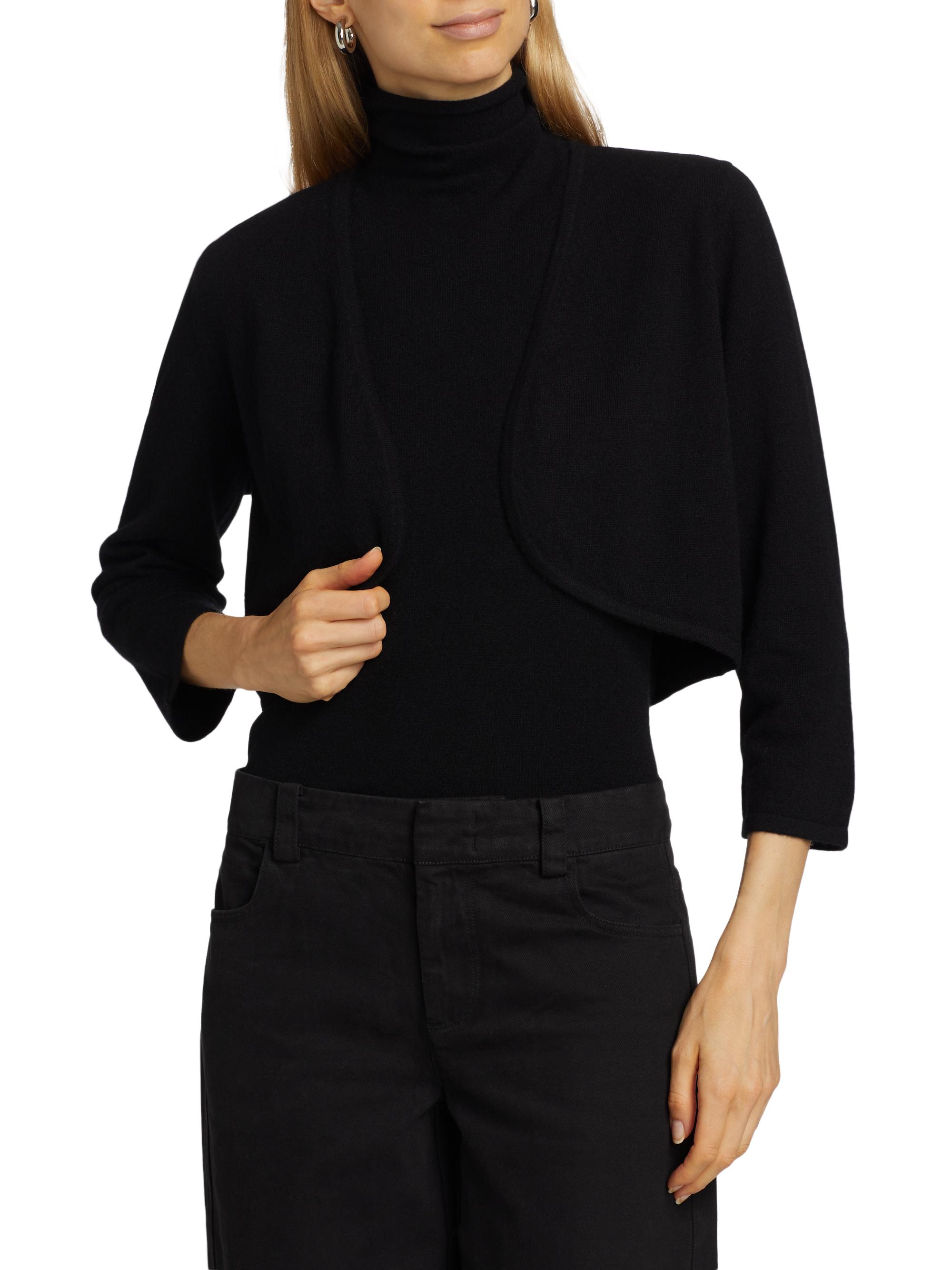 Saks Fifth Avenue COLLECTION Cashmere Cropped Open Bolero Cardigan