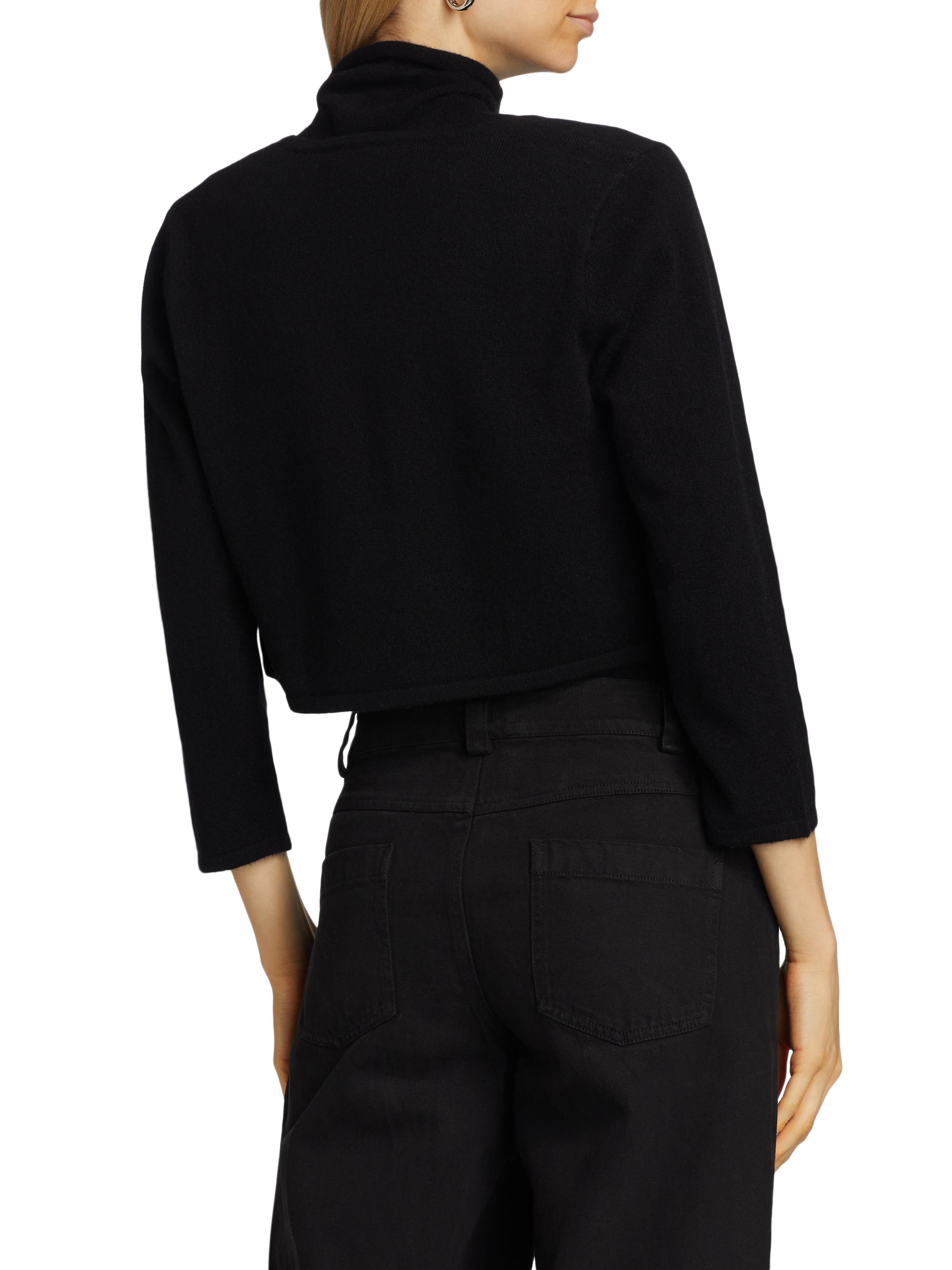 Saks Fifth Avenue COLLECTION Cashmere Cropped Open Bolero Cardigan