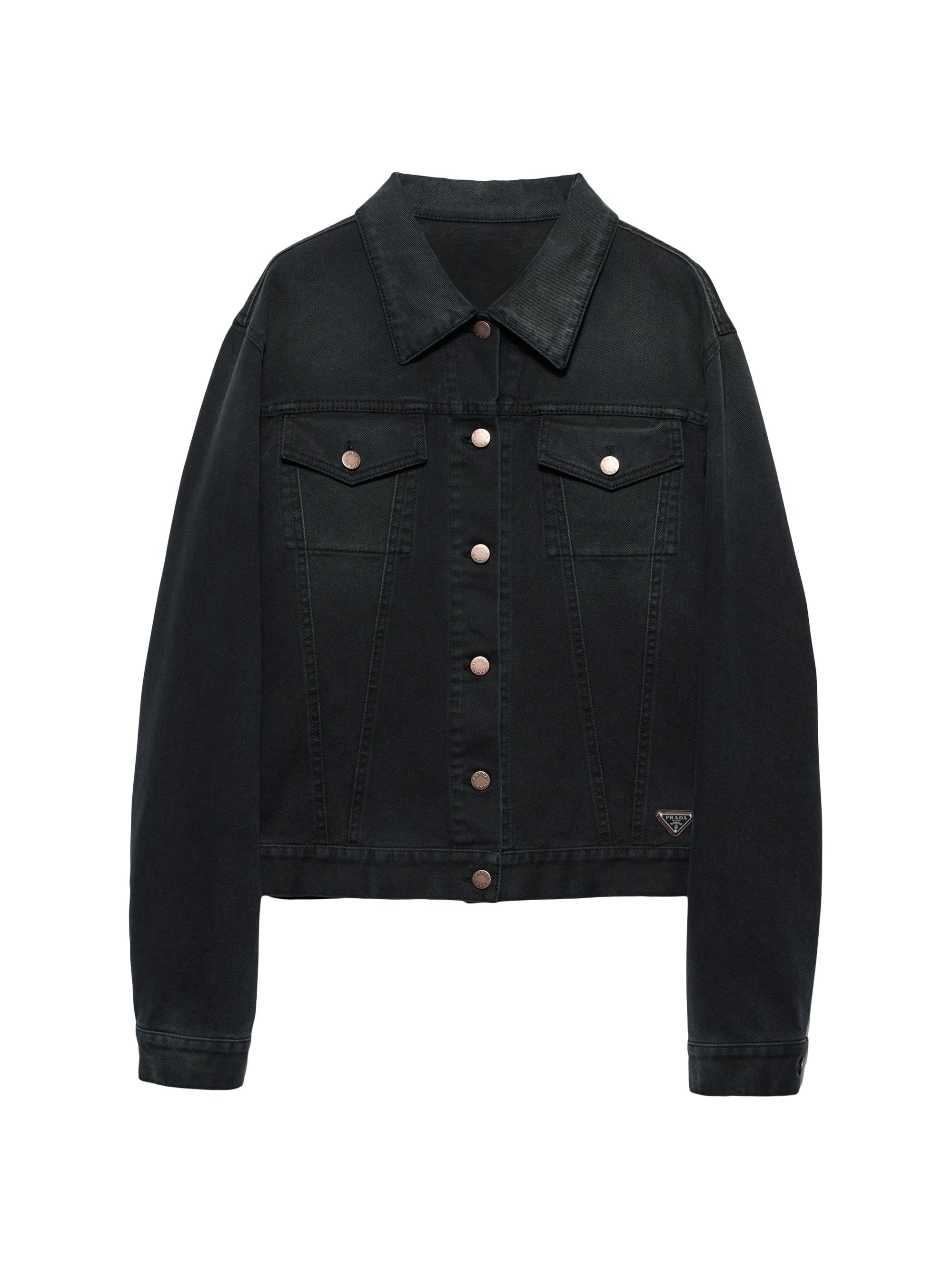 Prada | Black | Women's Denim Blouson Jacket - Black_ | #Q94656