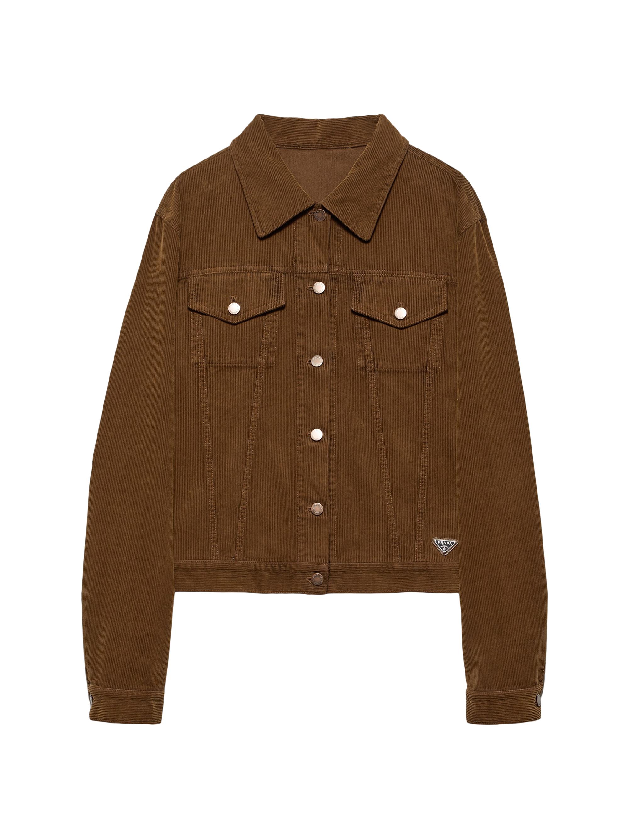 Prada Women's Corduroy Blouson Jacket - Brown