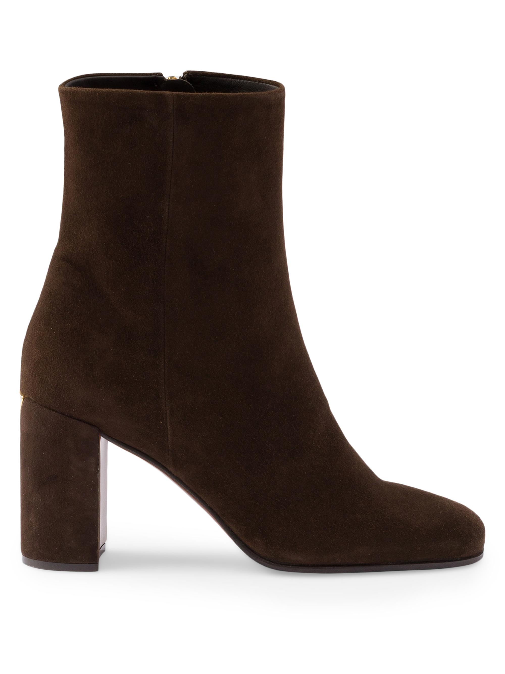 Prada Women's Suede Booties - Light Brown