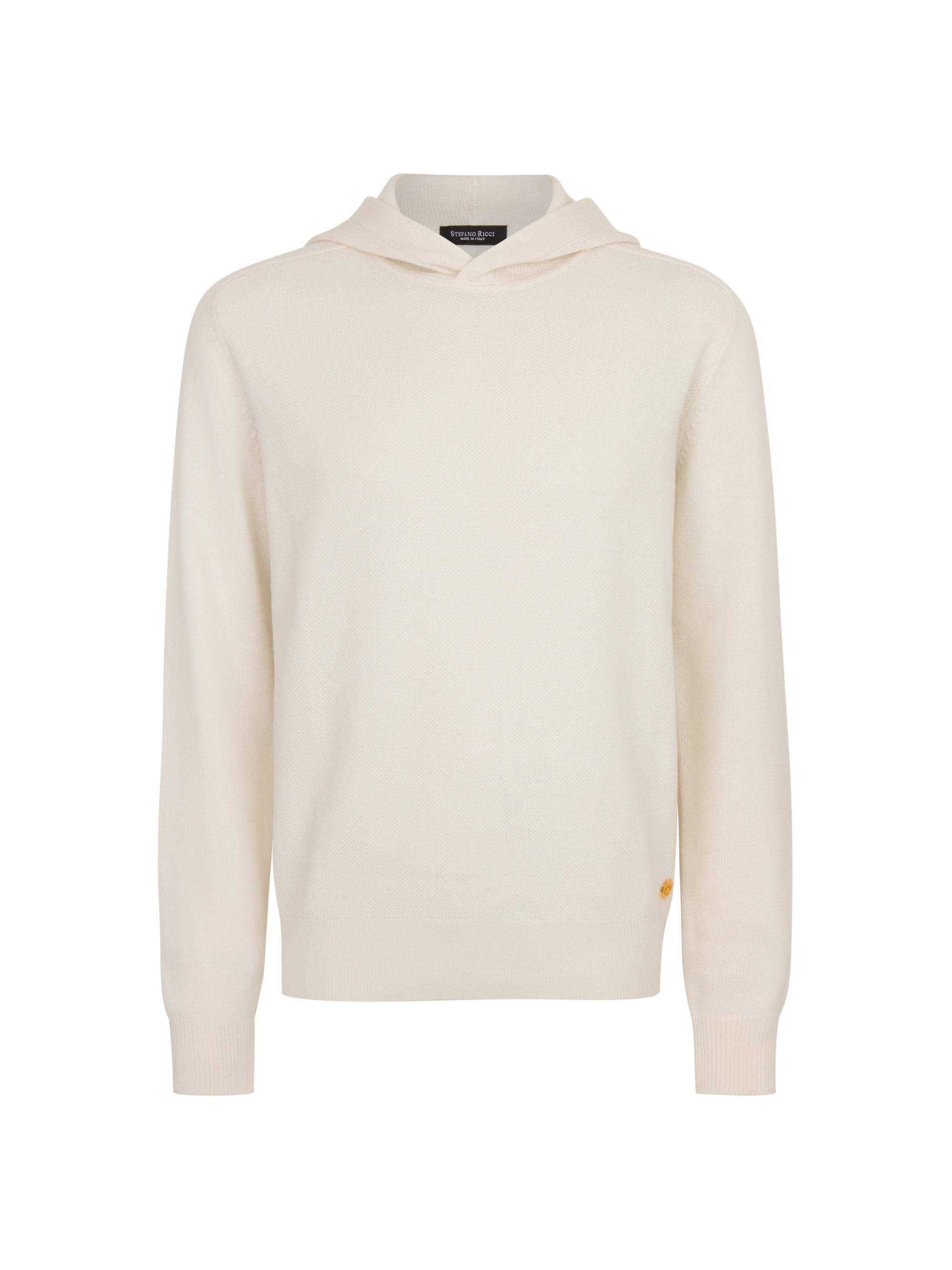 Stefano Ricci Men's Hooded Sweater - Off White