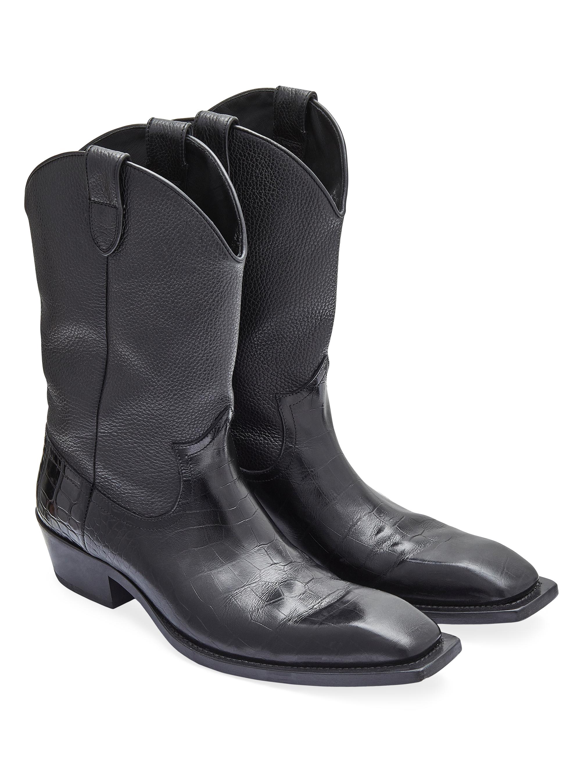 Martine Rose Leather Cowboy Boots | Saks Fifth Avenue