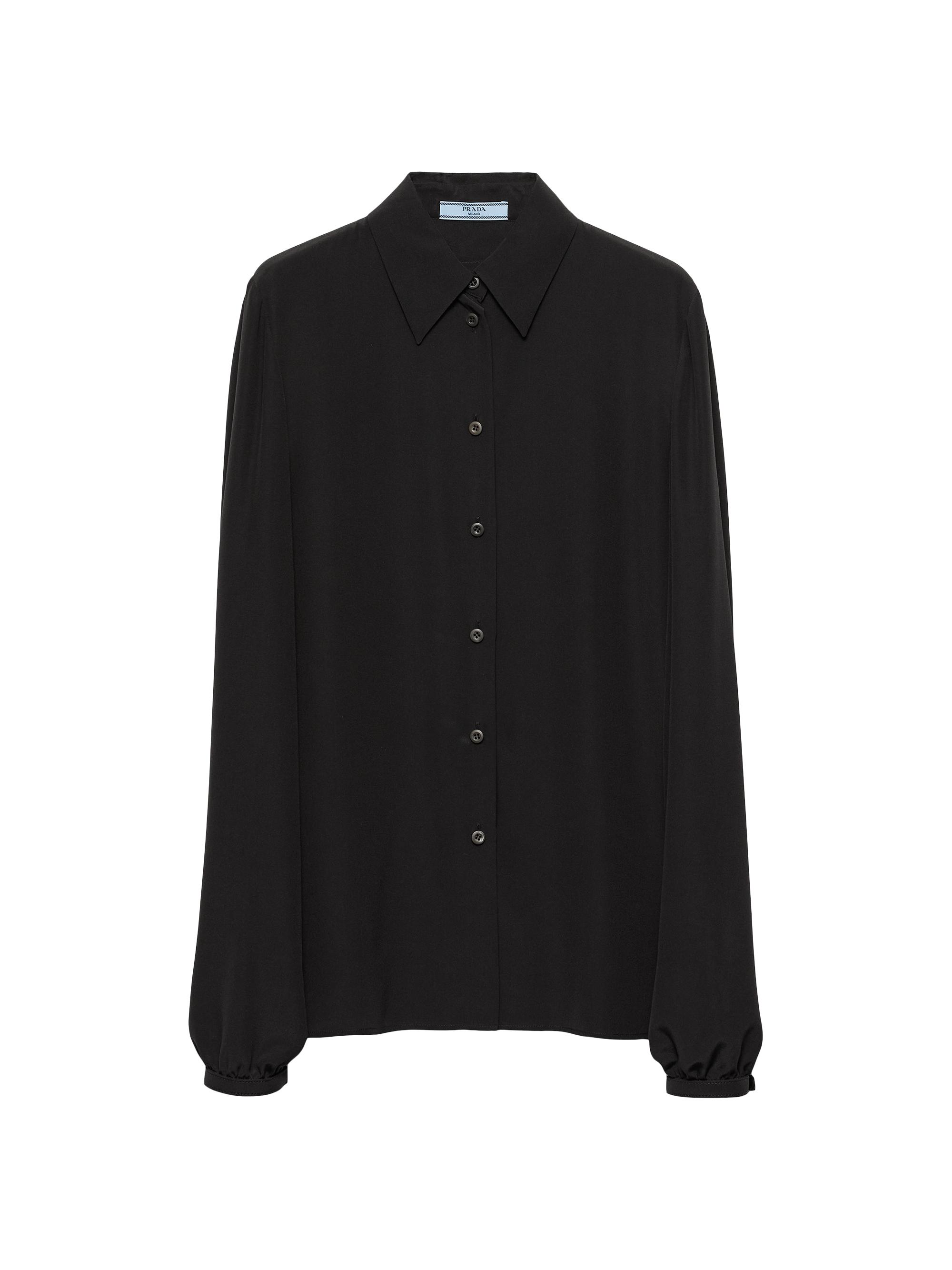 Prada Women's Crepe De Chine Shirt - Black