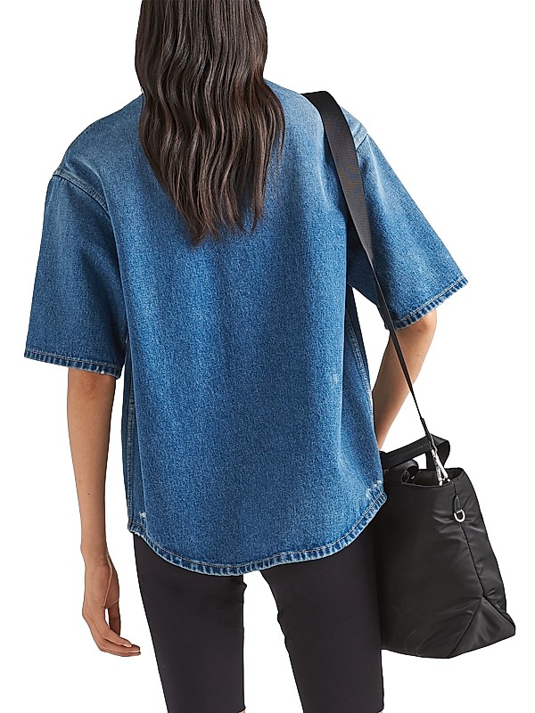 Shop Prada Denim Shirt | Saks Fifth Avenue Shop Prada Denim Shirt | Saks Fifth Avenue
