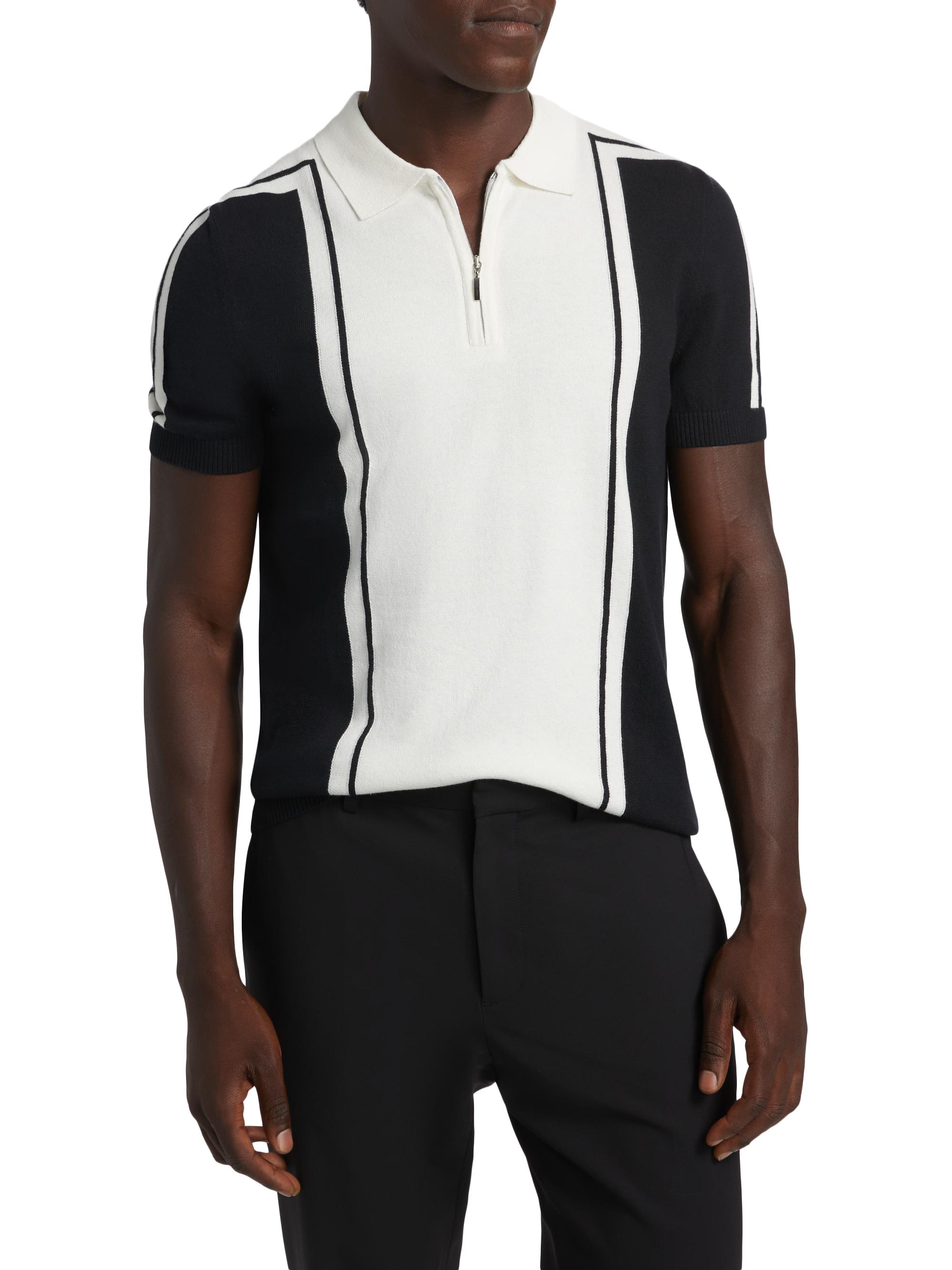 トップス leinwande Intarsia Knitted Polo Knit cotton polo shirt with intarsia in white | GUCCI® US