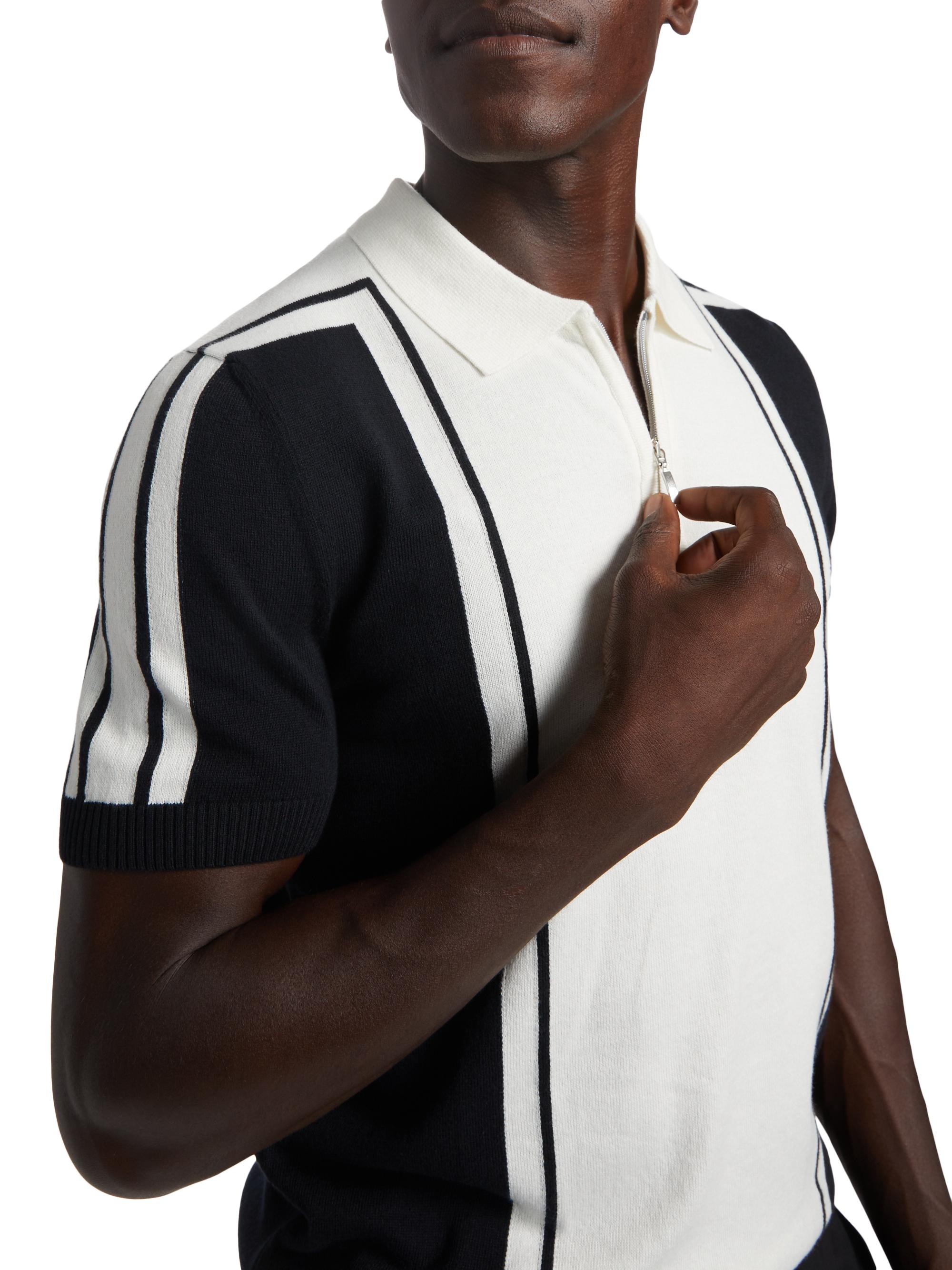 Saks Fifth Avenue Zip Intarsia Polo Shirt | Saks Fifth Avenue