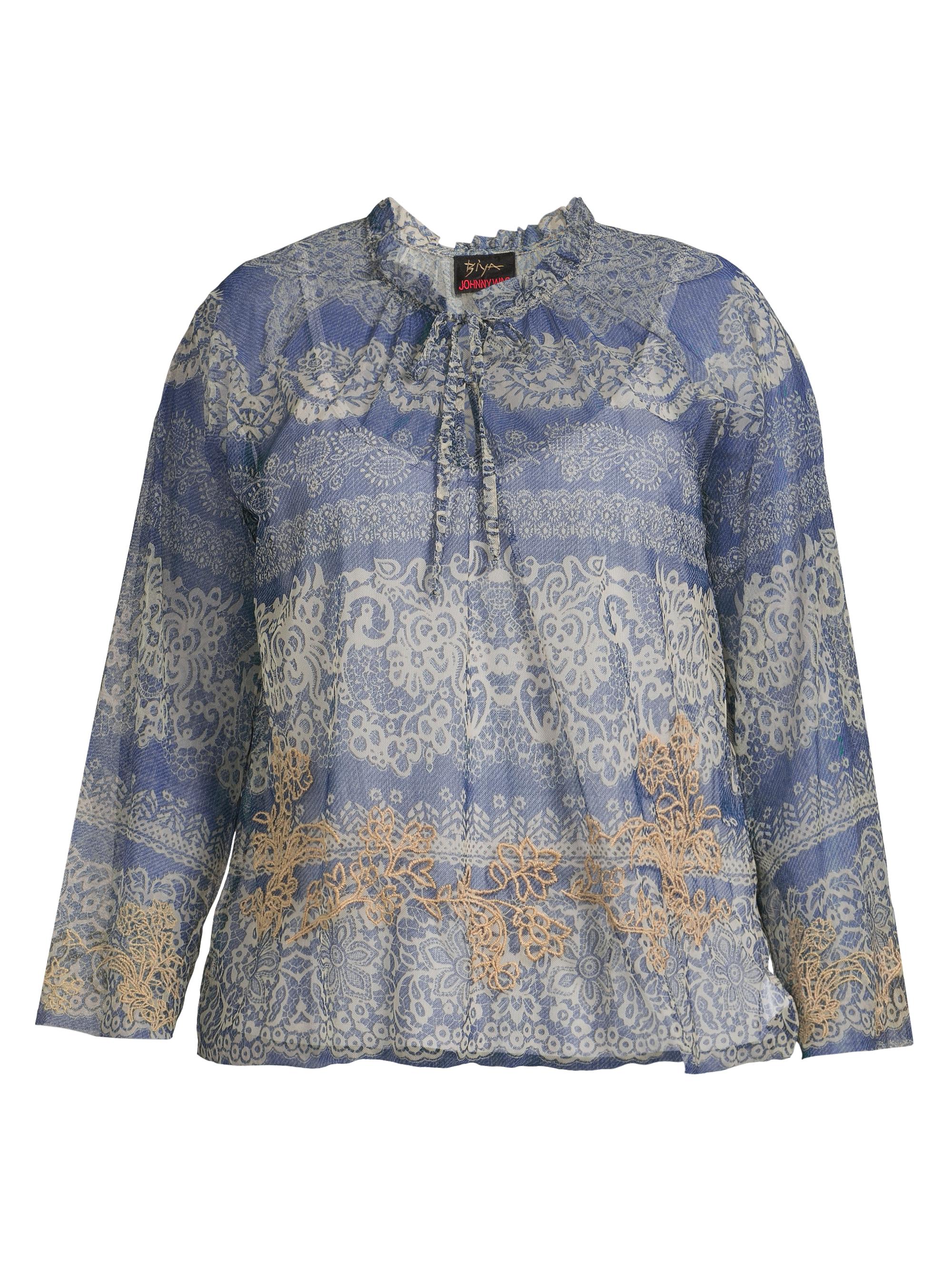 Johnny Was Women's Plus Mazzy Peasant Blouse