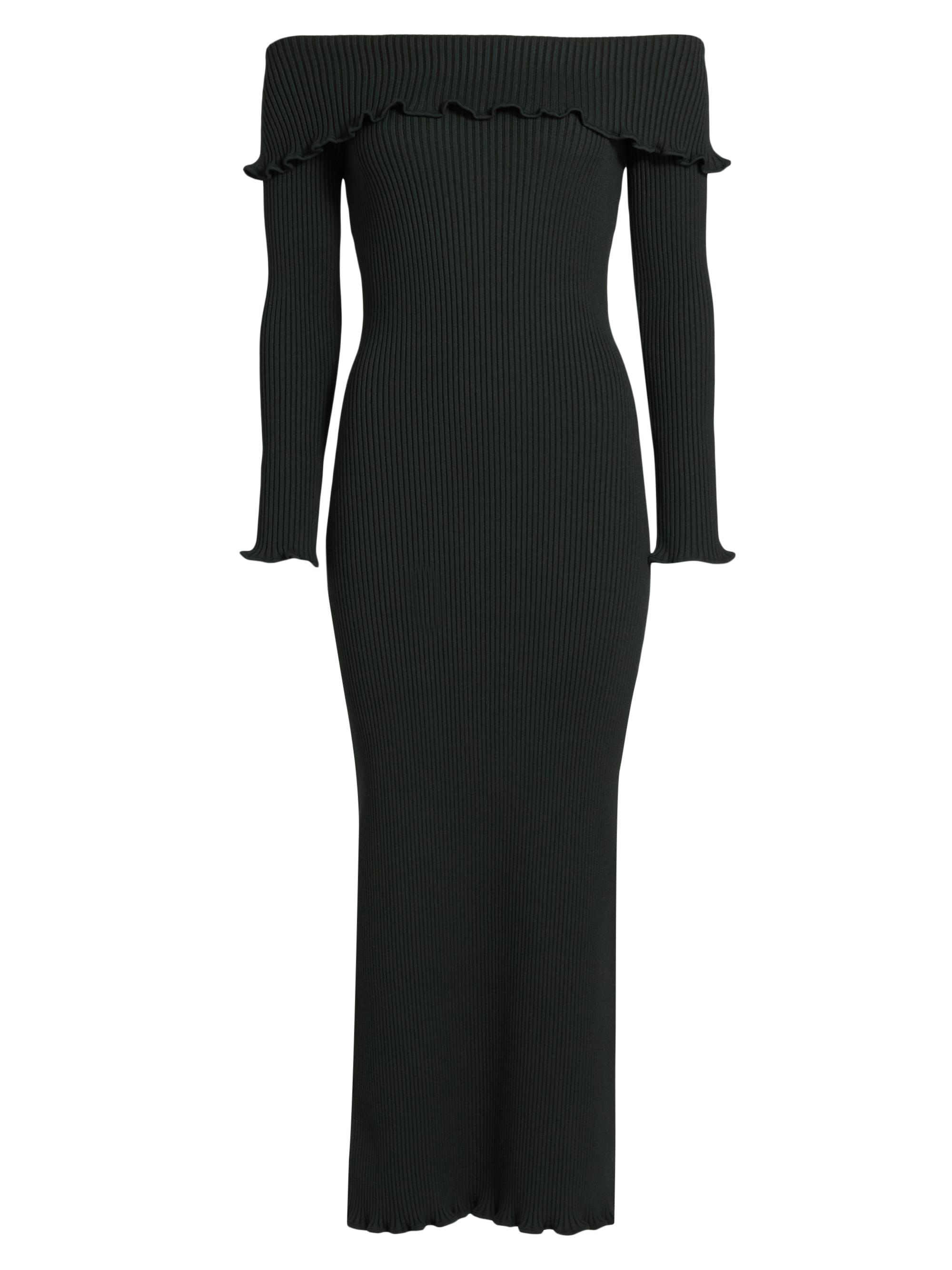 Amur Women's Meadow Rib-Knit Off-The-Shoulder Midi-Dress - Kalamata