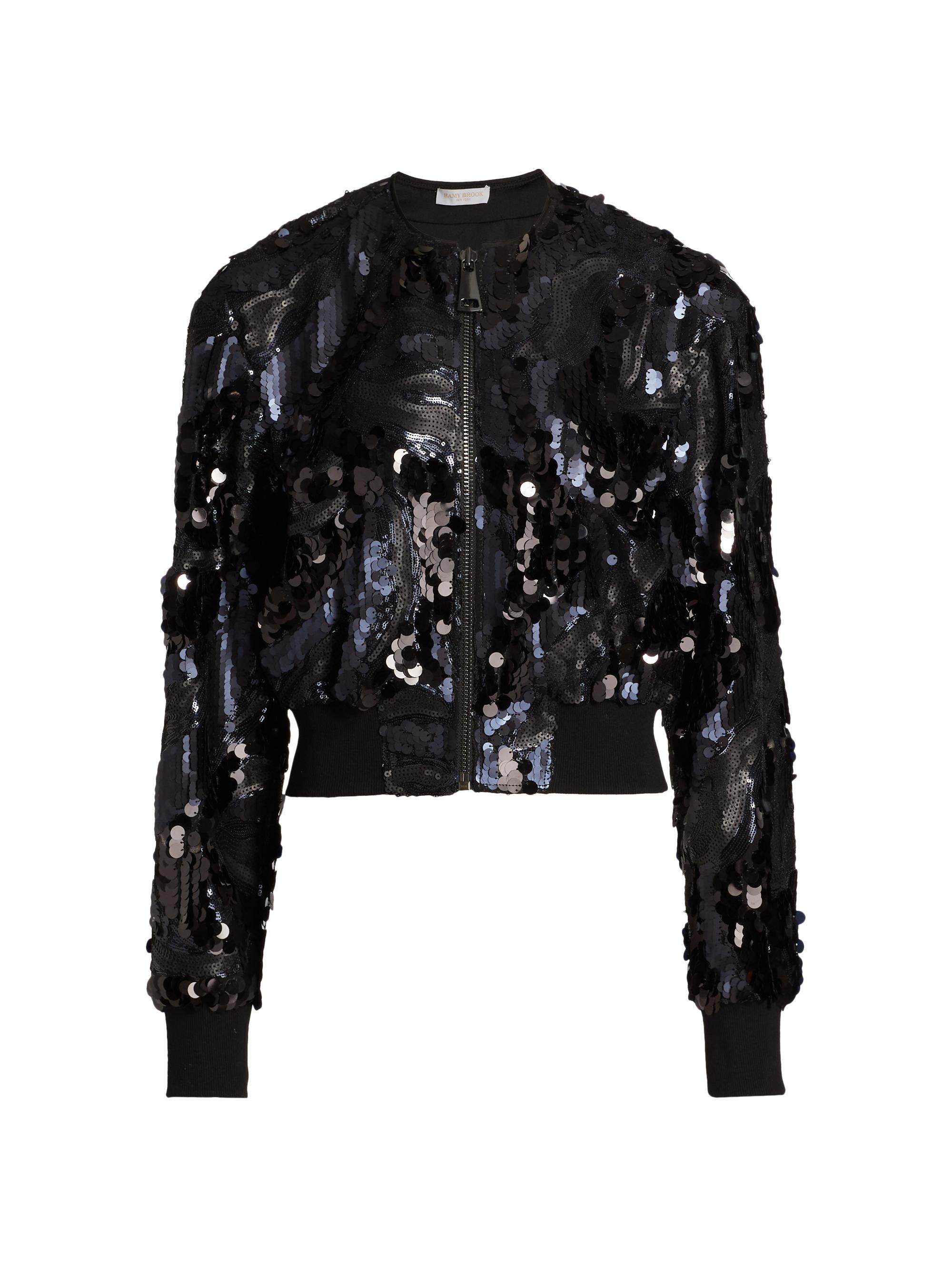 Chiakiラ ブティック ジャケット 0400021840113_BLACKSEQUINSWIRL