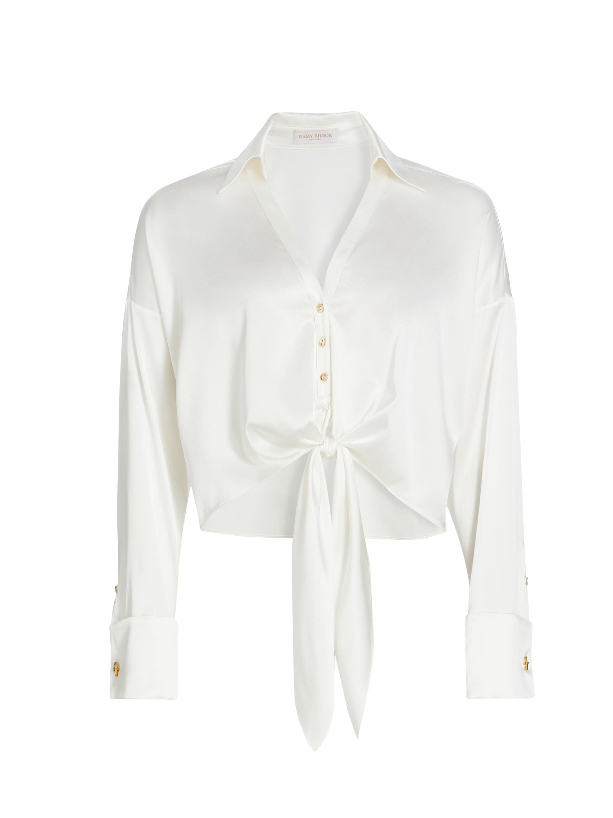 Ramy Brook Women's Farrah Silk Tie-Front Shirt -