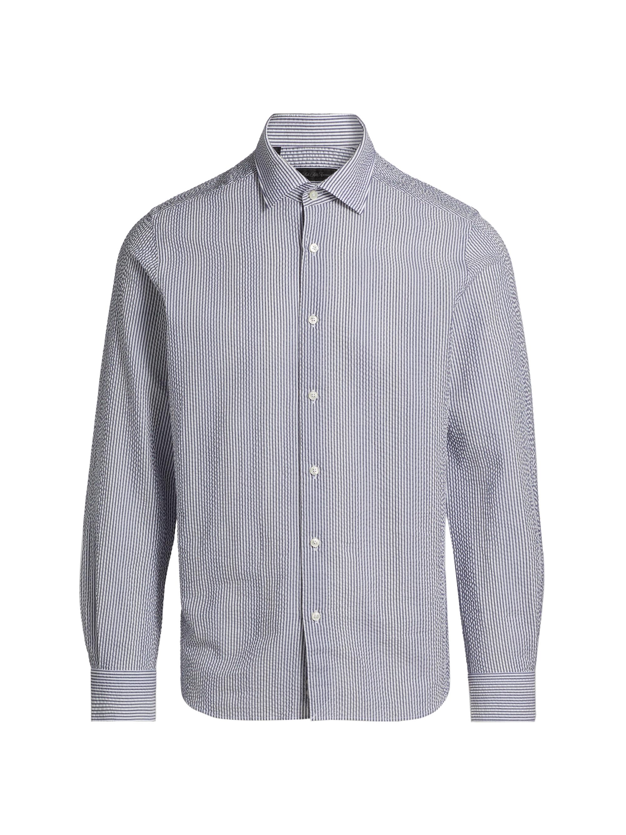 Saks Fifth Avenue Men's COLLECTION Seersucker Button-Front Shirt - Blue