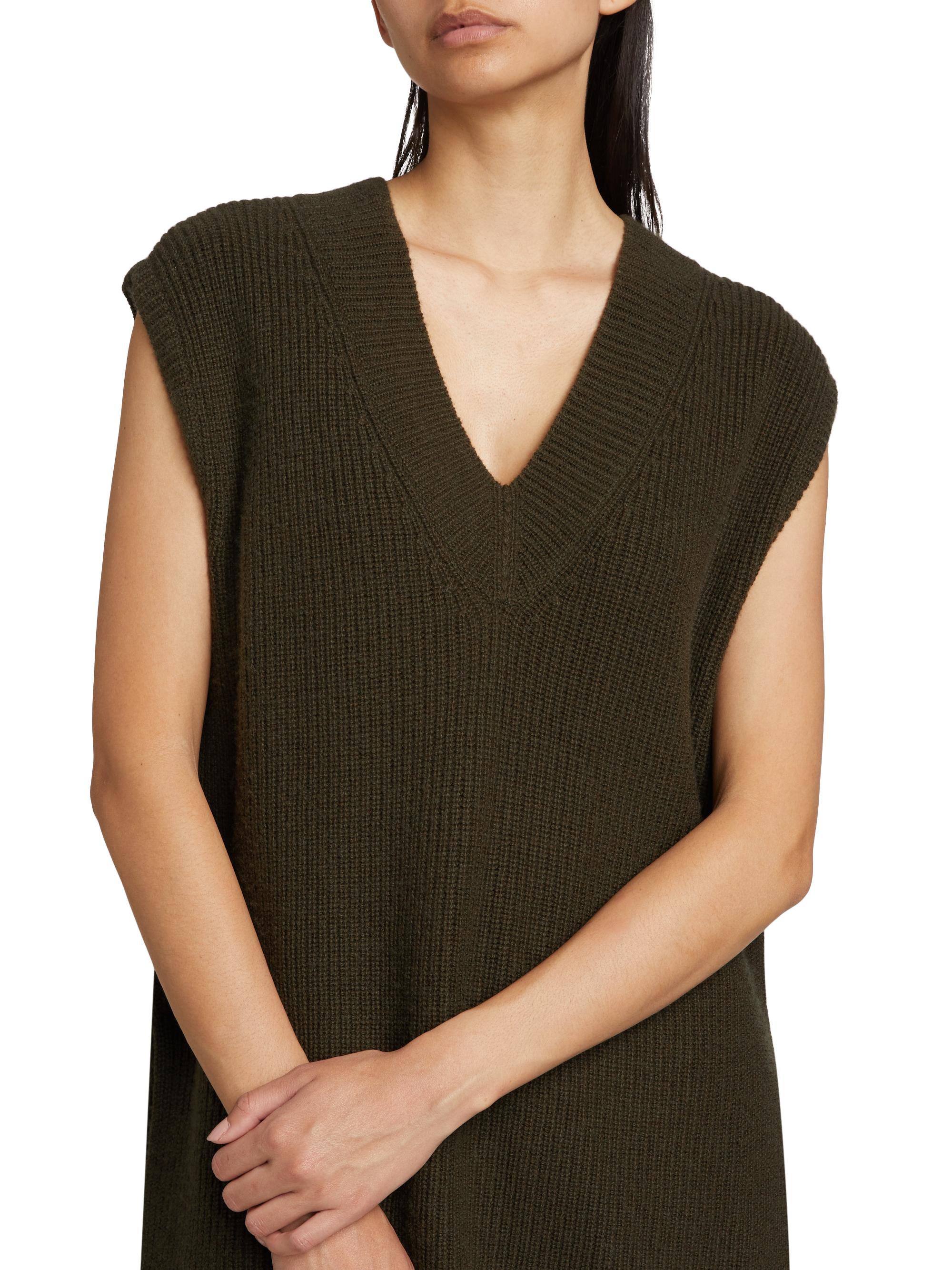 Vince Rib-Knit V-Neck Vest | Saks Fifth Avenue