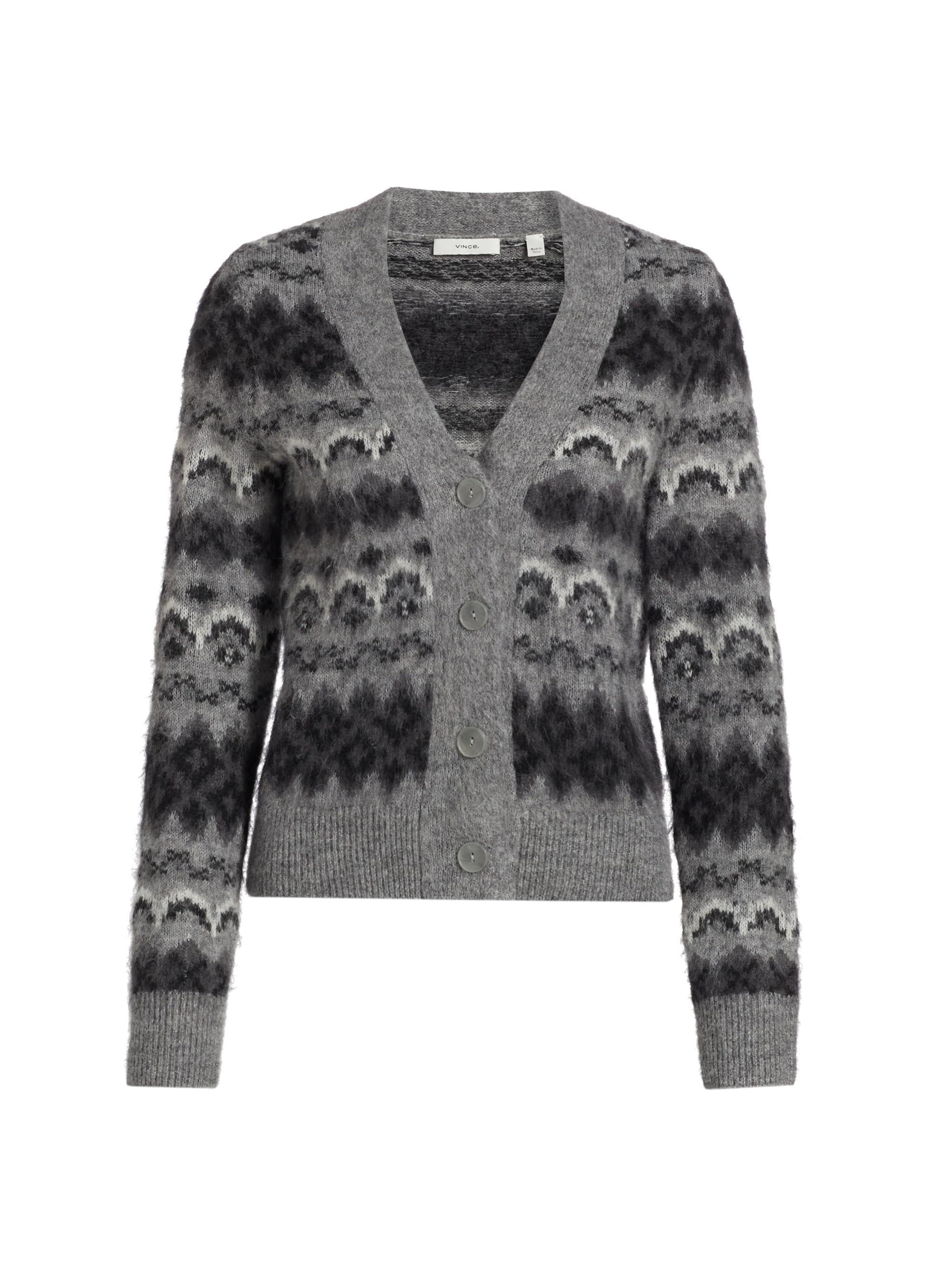 Vince Alpaca-Blend Fair Isle Cardigan | Saks Fifth Avenue