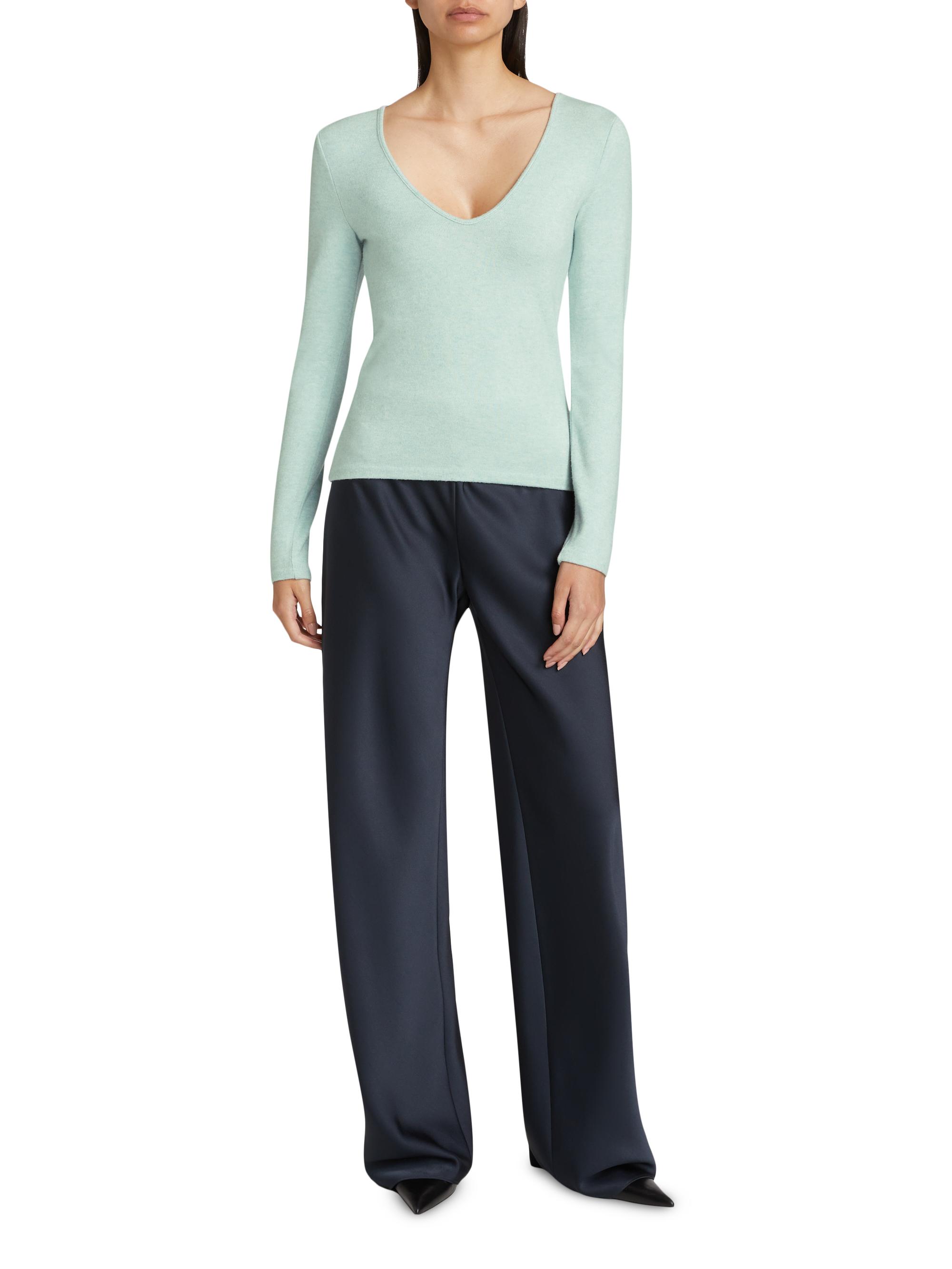 Vince Cozy Long-Sleeve V-Neck Top | Saks Fifth Avenue