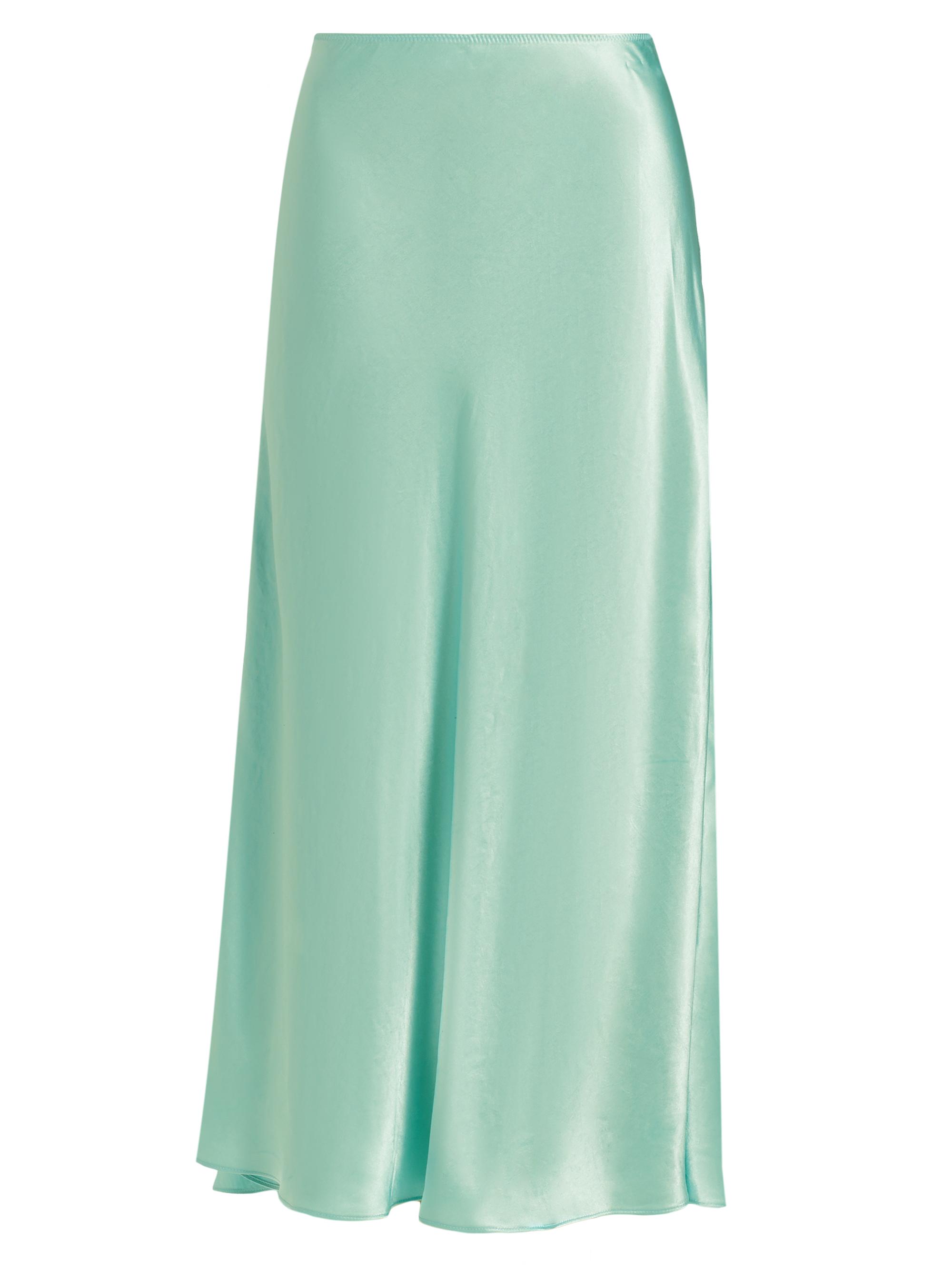 Vince Women's Satin Slip Skirt - Aqua Mineral