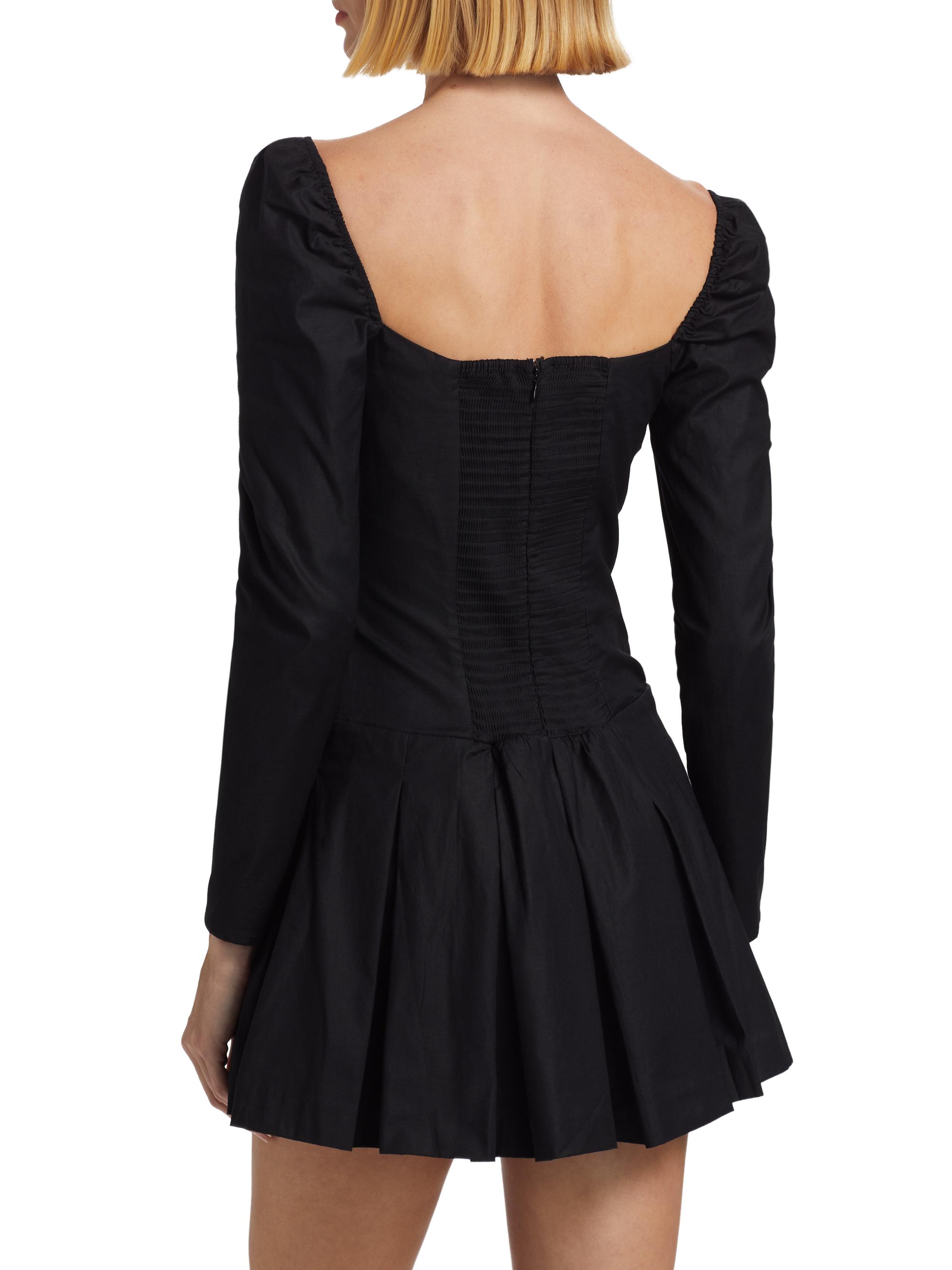Reformation Luella Pleated Dress - Black