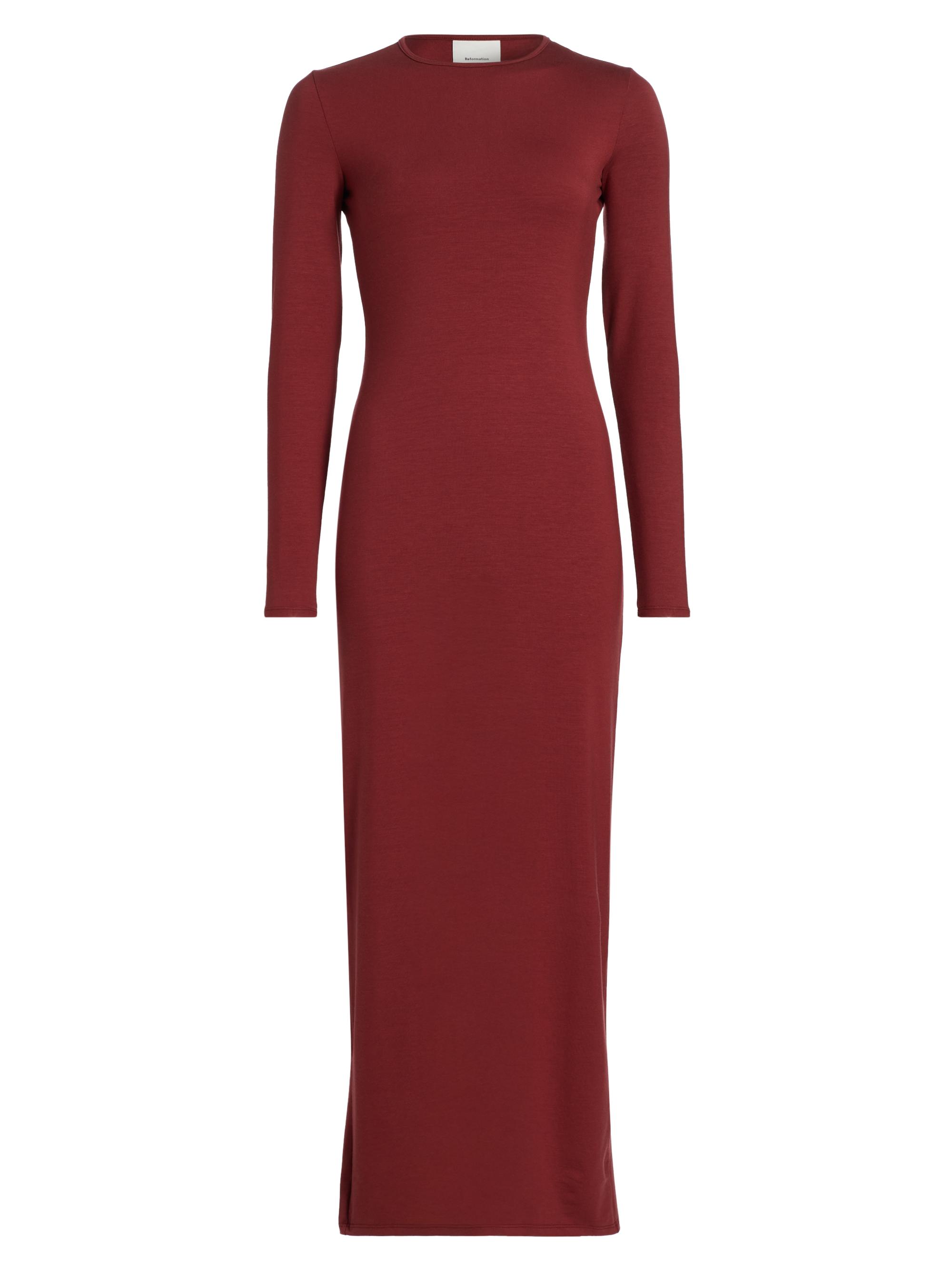 knee length dresses for ladies Reformation Mango Natural Tencel Midi Dress – The Closet New York main image 0