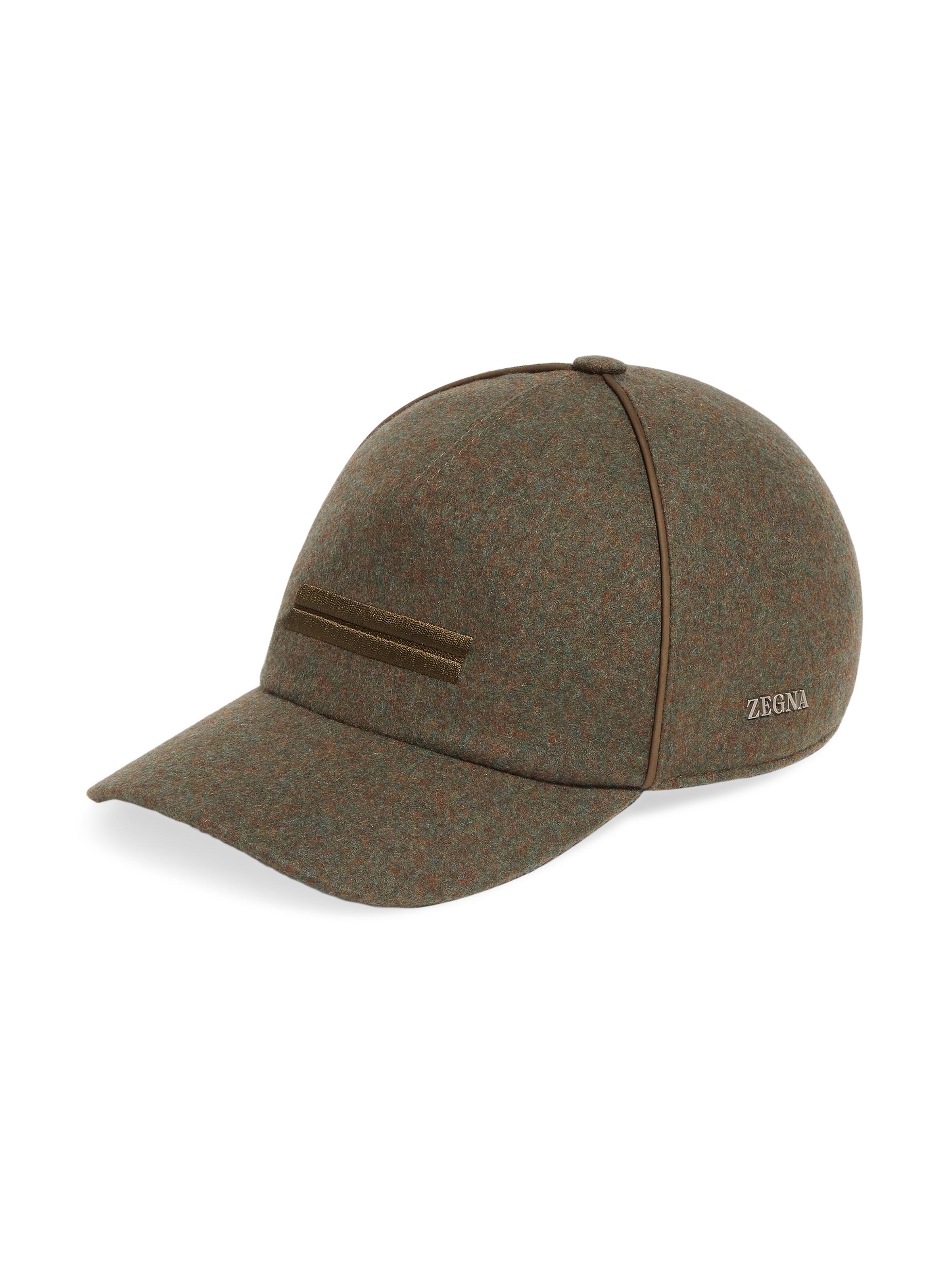 ZEGNA Men's Oasi Cashmere Baseball Cap - Army Green
