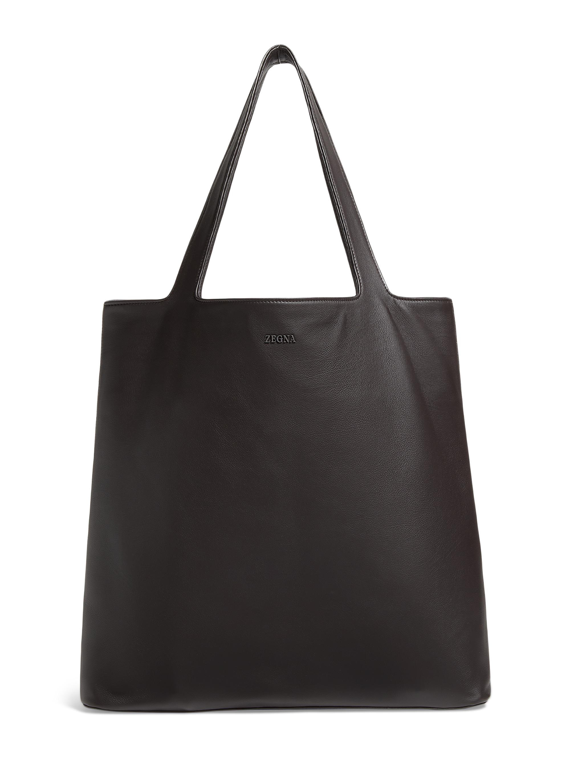 ZEGNA Men's Secondskin Tote Bag - Dark Brown
