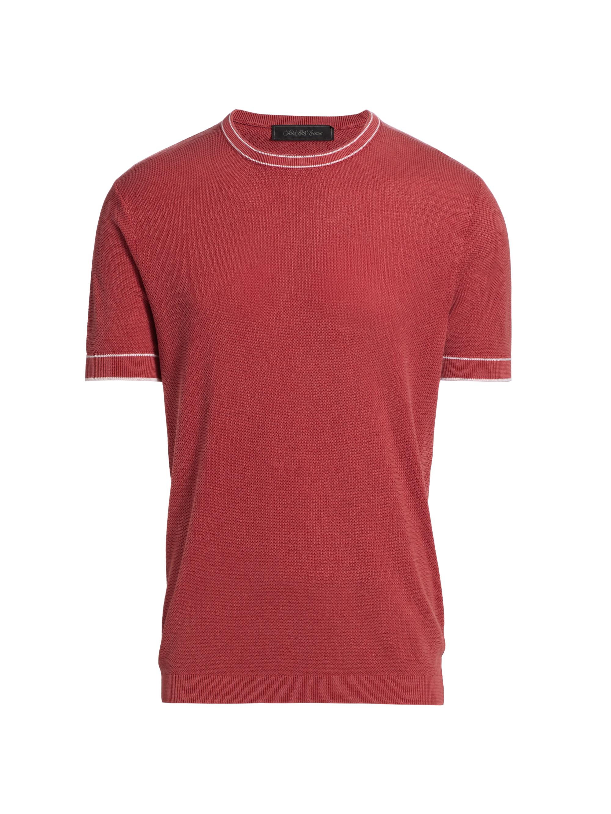 Saks Fifth Avenue Men's COLLECTION Cotton Knit Crewneck T-Shirt - Red