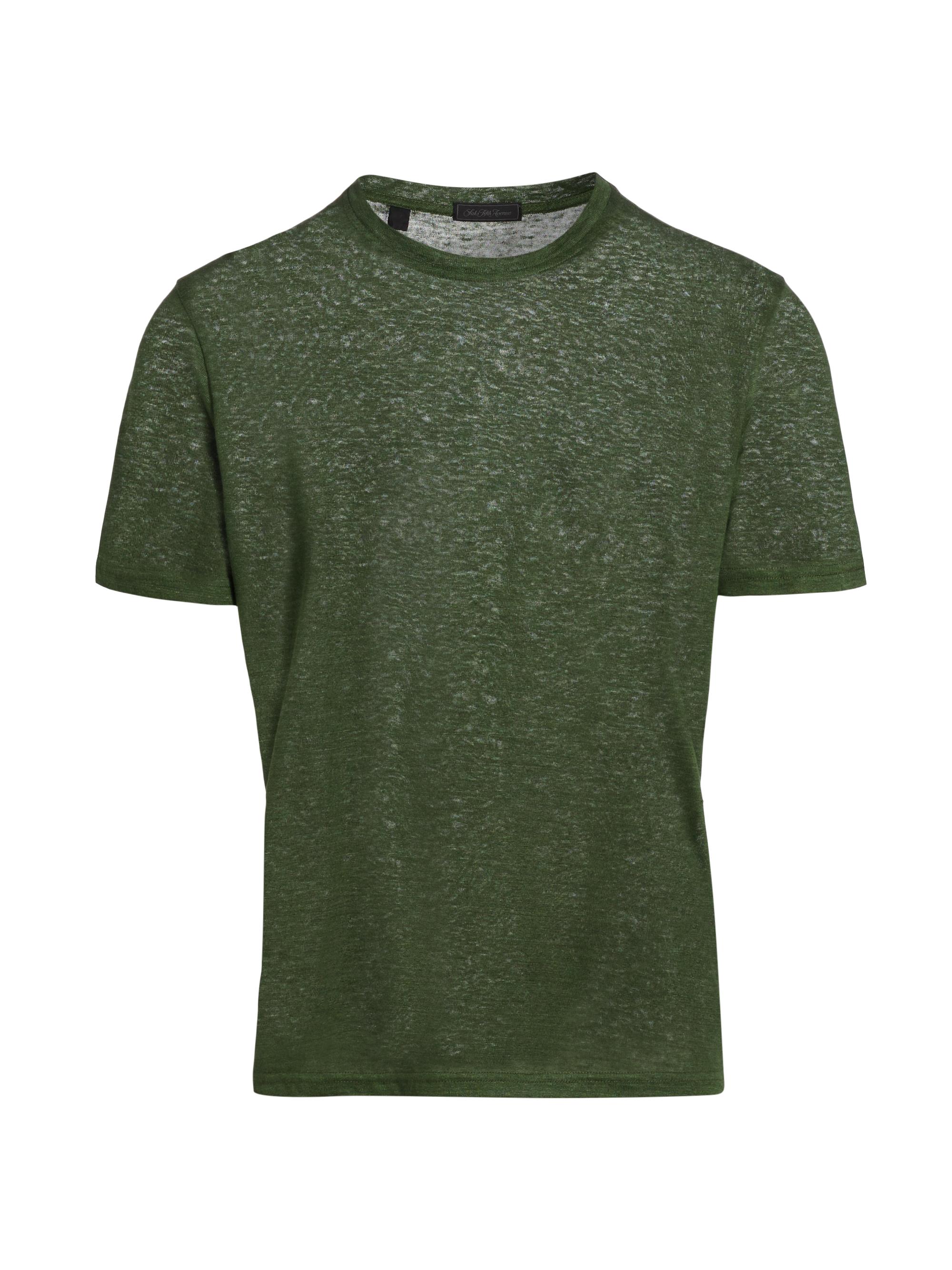 Saks Fifth Avenue Men's Solid Linen T-Shirt - Green