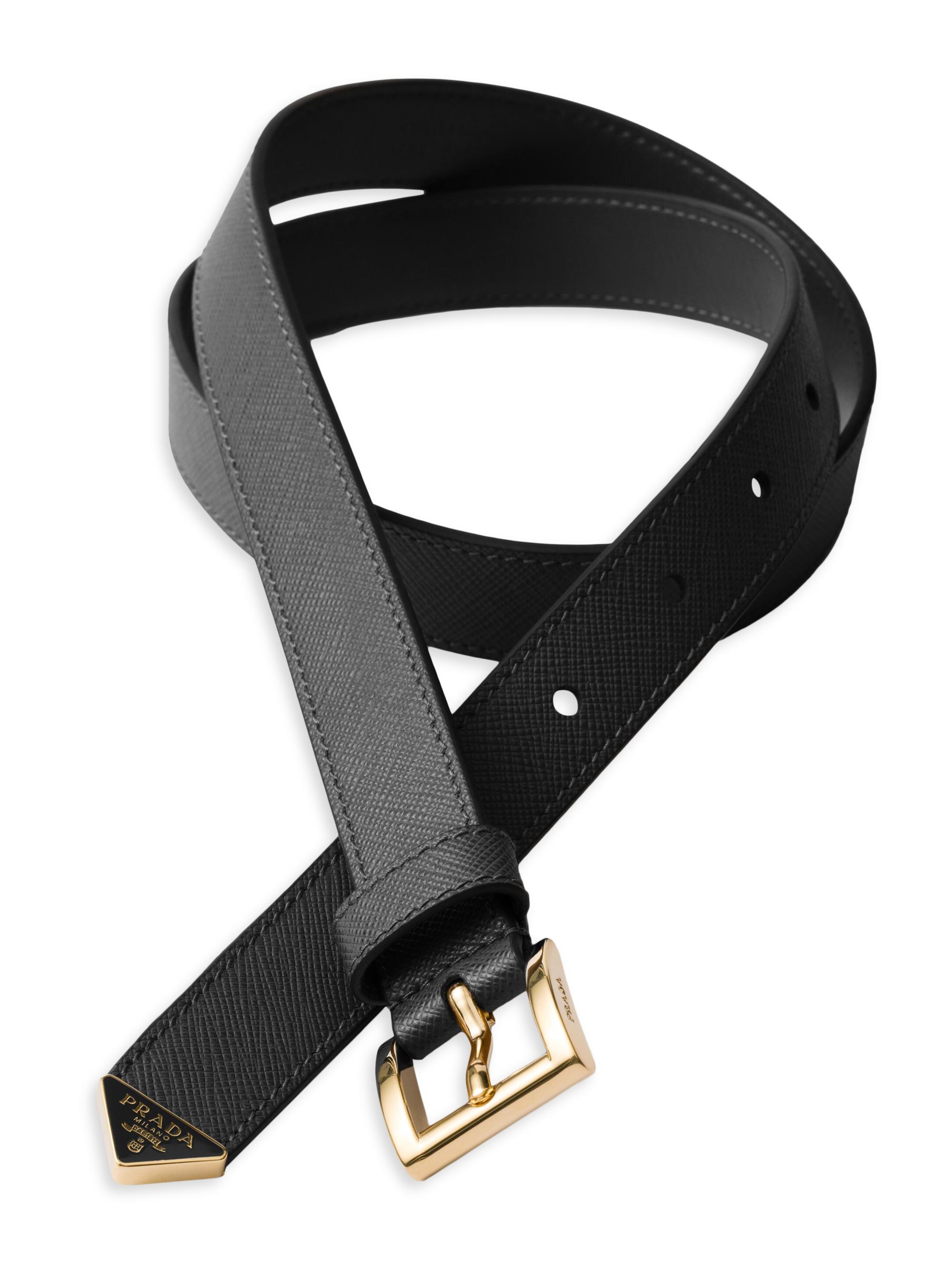 Prada Saffiano Leather Belt | Saks Fifth Avenue