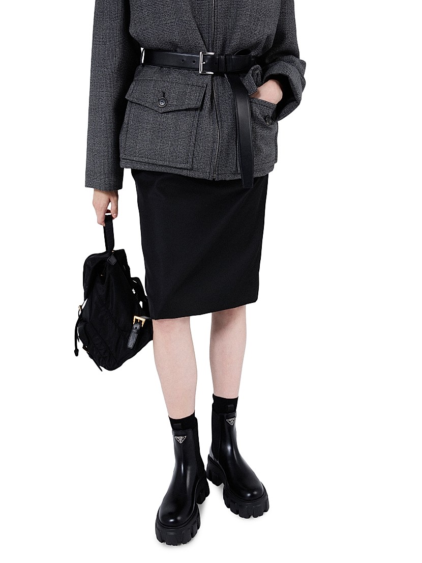 Shop Prada Monolith Brushed Leather Chelsea Boots | Saks Shop Prada Monolith Brushed Leather Chelsea Boots | Saks