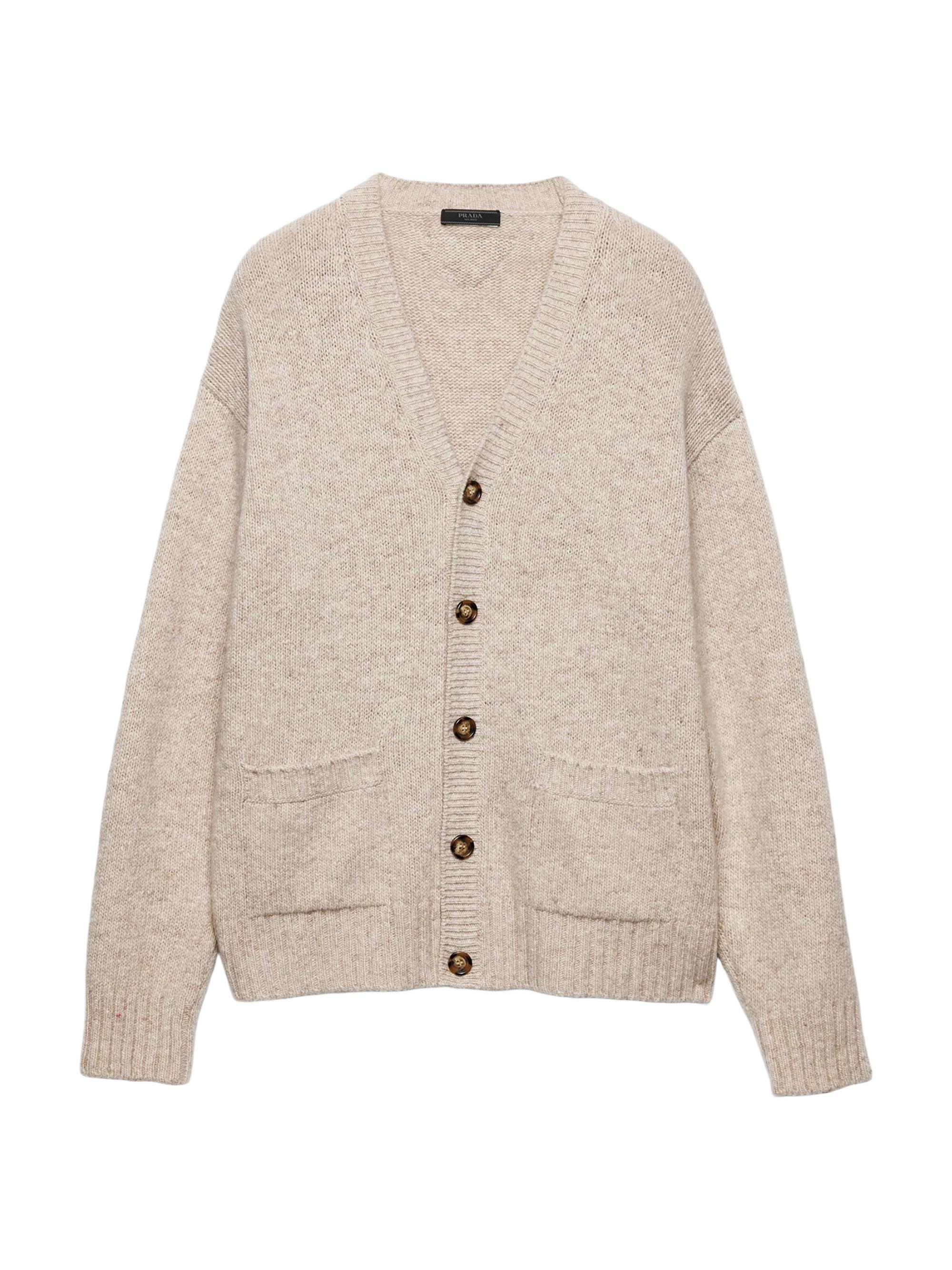 Prada Men's Cashmere Cardigan - Beige Khaki