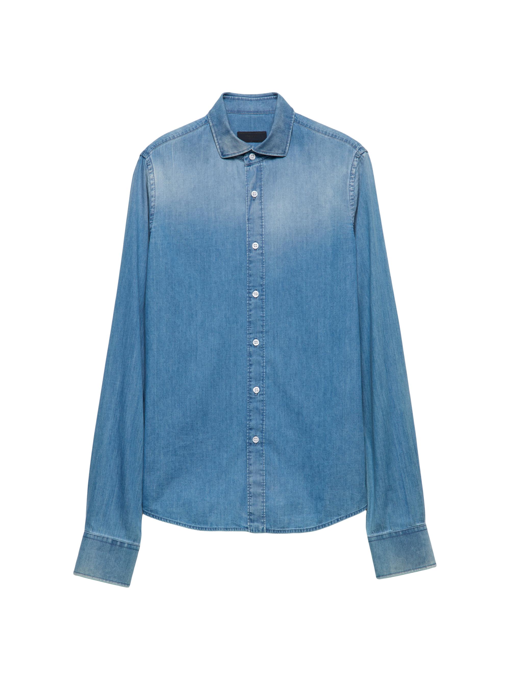 Prada Men's Lightweight Denim Shirt - Blue