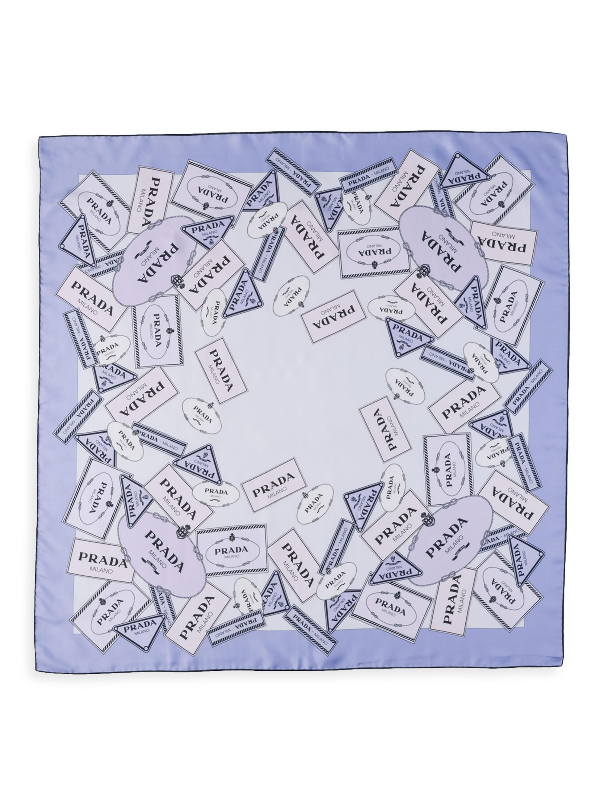 Prada Women's Printed Silk Twill 90CM Square Scarf - Pink