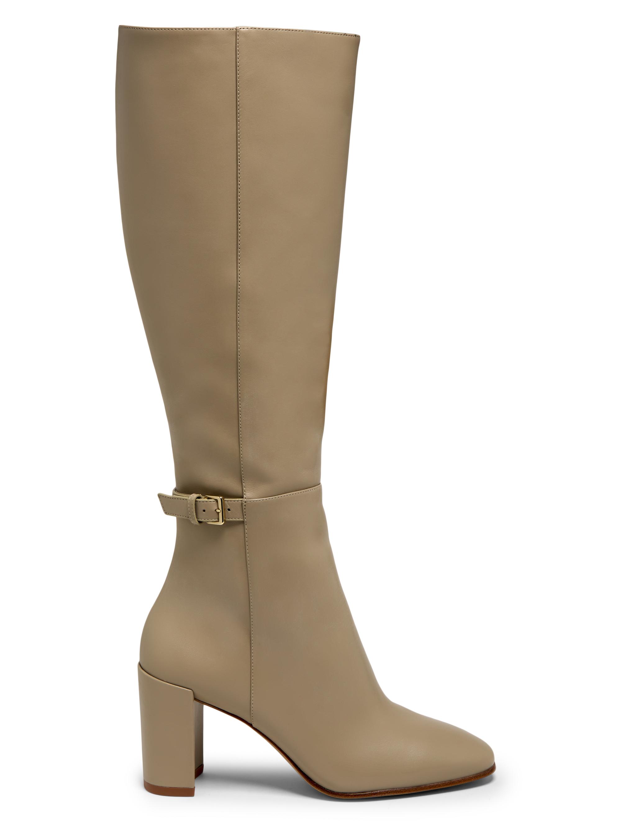 Alexandre Birman Women's Candance 90MM Leather Boots - Chalk