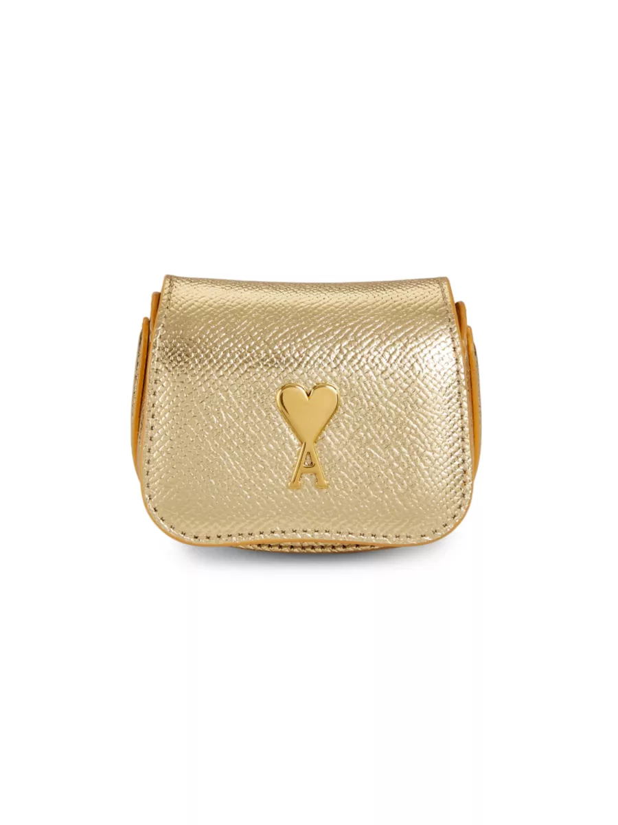 Shop AMI Paris Paris Paris Nano Leather Pouch | Saks Fifth