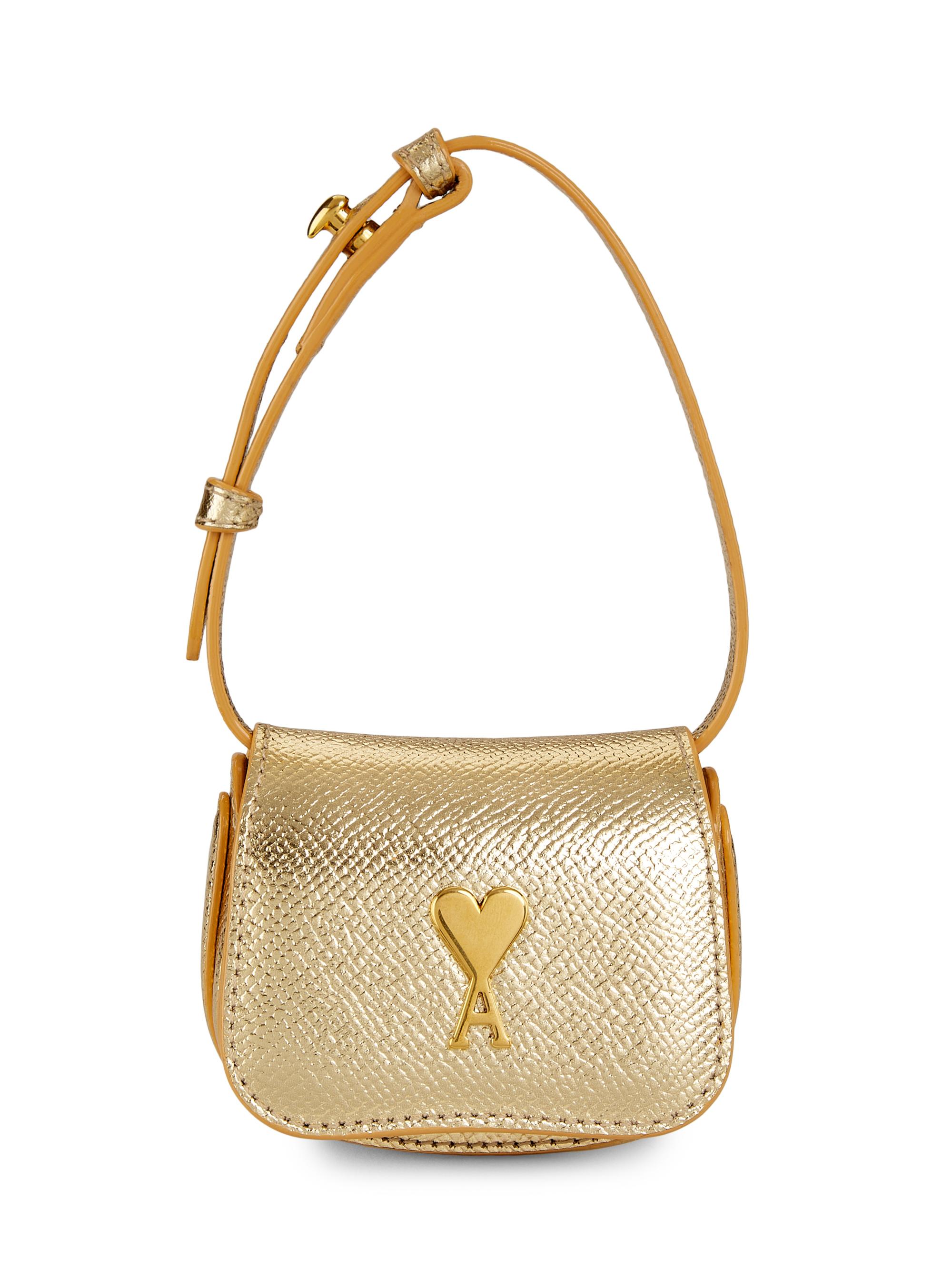 AMI Paris Paris Paris Nano Leather Pouch | Saks Fifth Avenue