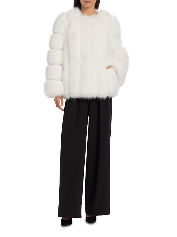 Shop Et Ochs Faux-Fox-Fur Jacket | Saks Fifth Avenue Shop Et Ochs Faux-Fox-Fur Jacket | Saks Fifth Avenue