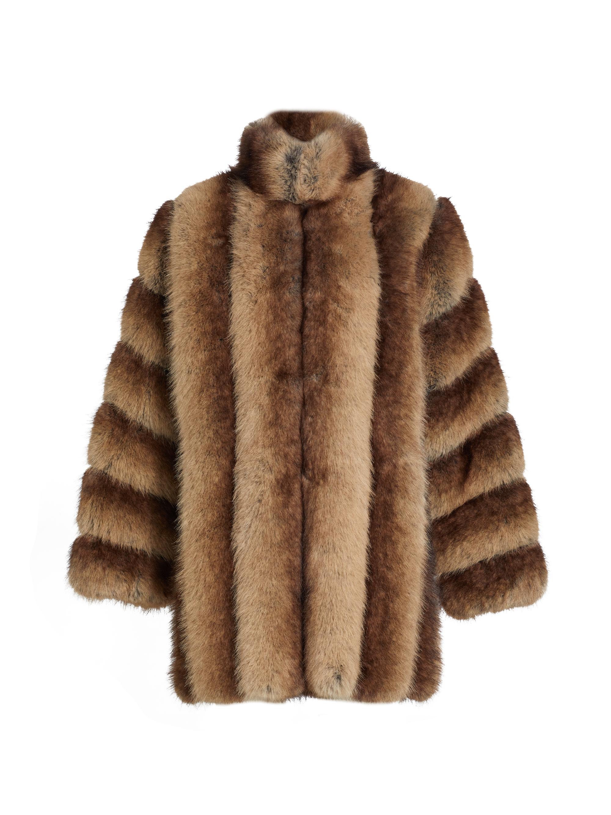 Et Ochs Women's Faux-Fox-Fur Coat - Brown